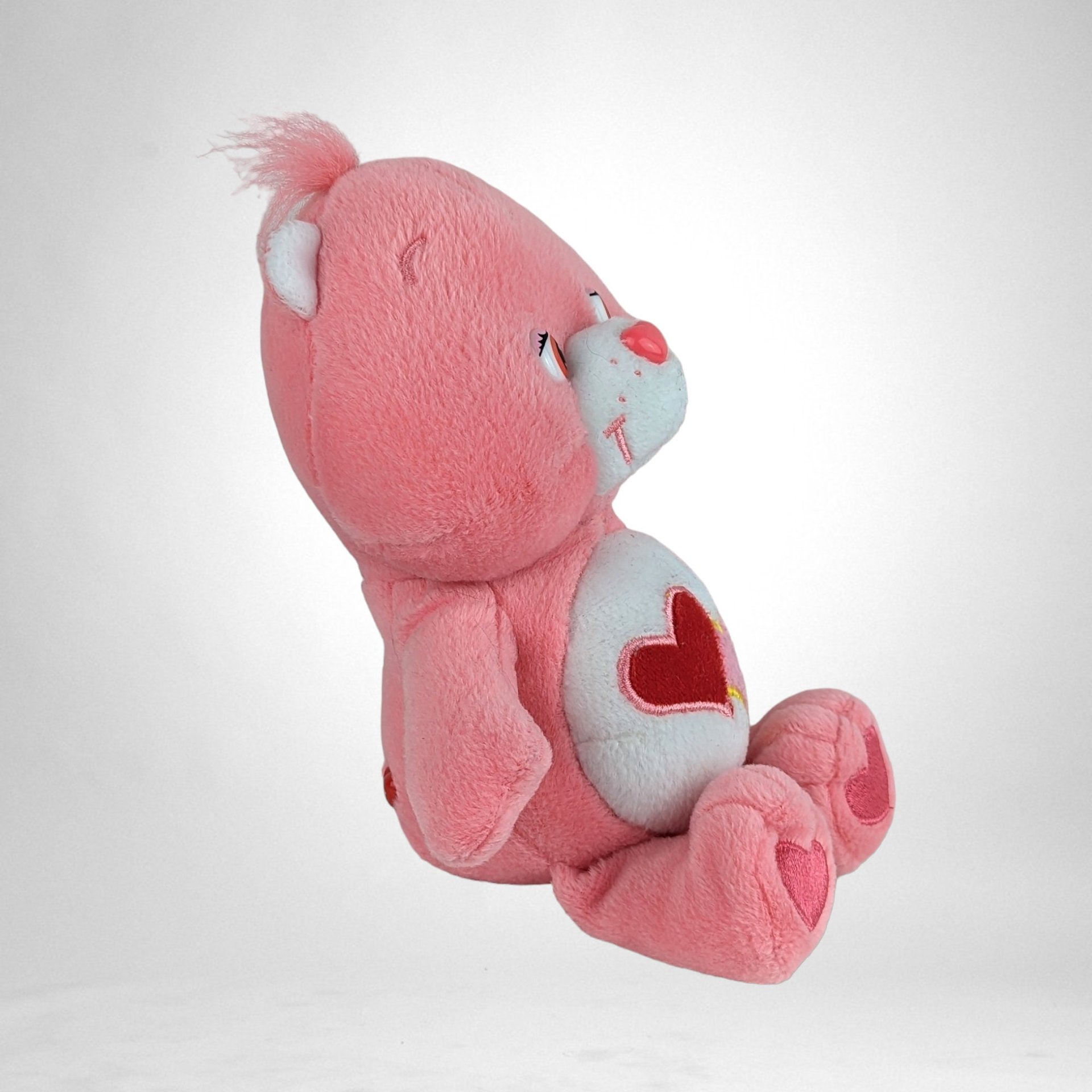2002 Care Bear 8" Love A Lot Bear Plush Toy - Heartwarming Huggable Friend