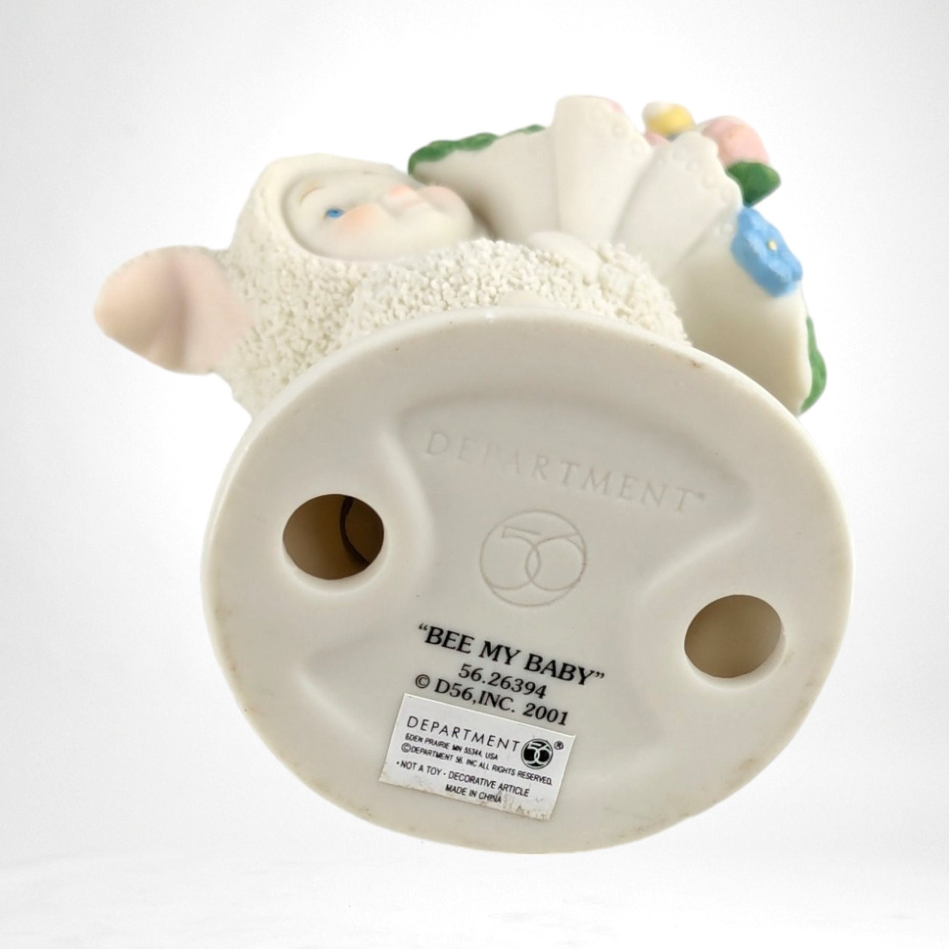 Dept. 56 Snowbunnies "Bee My Baby" Bunny with Flowers