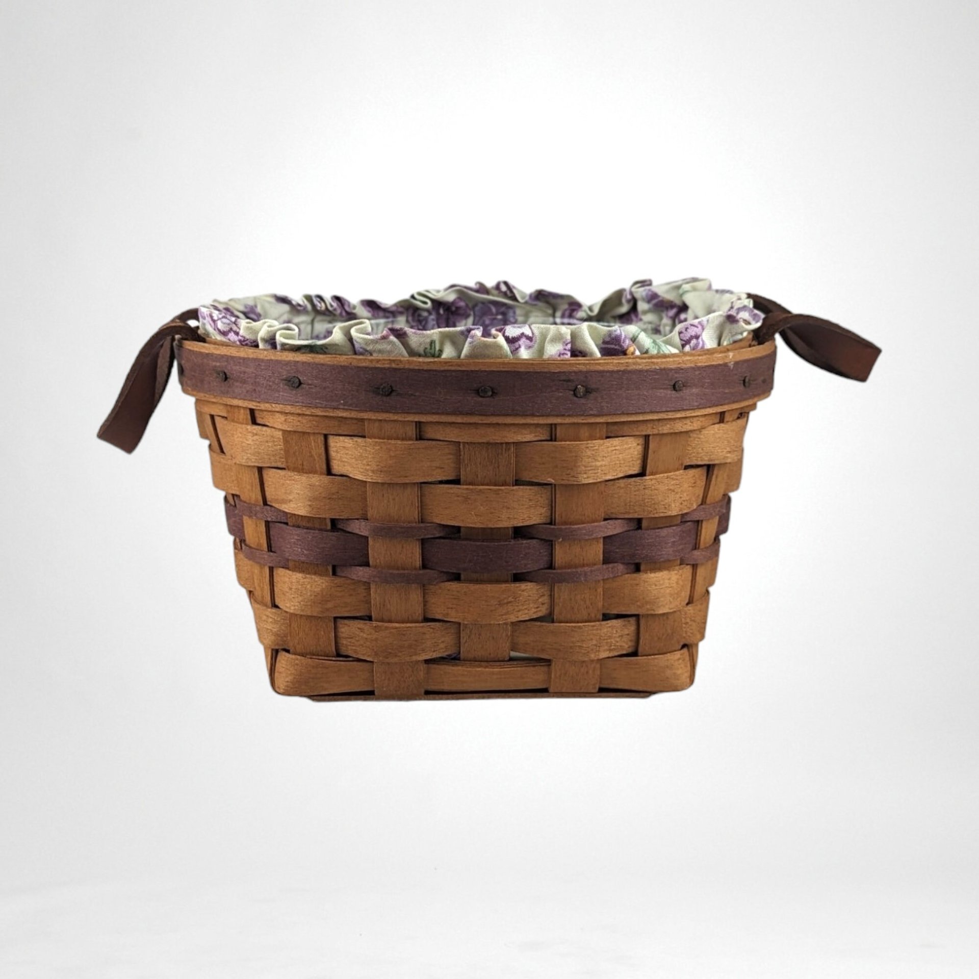 1992 Longeberger Pansy Basket with Liner and Protector