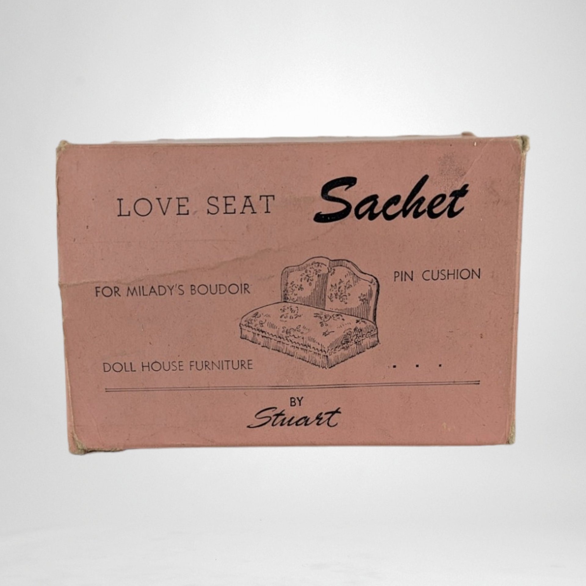Vintage Loveseat Sachet Pin Cushion Dollhouse Furniture