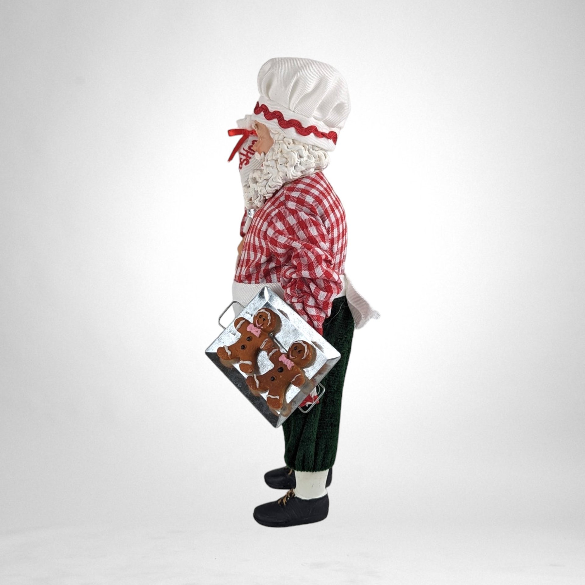 Santa Baking Gingerbread Cookies Figure