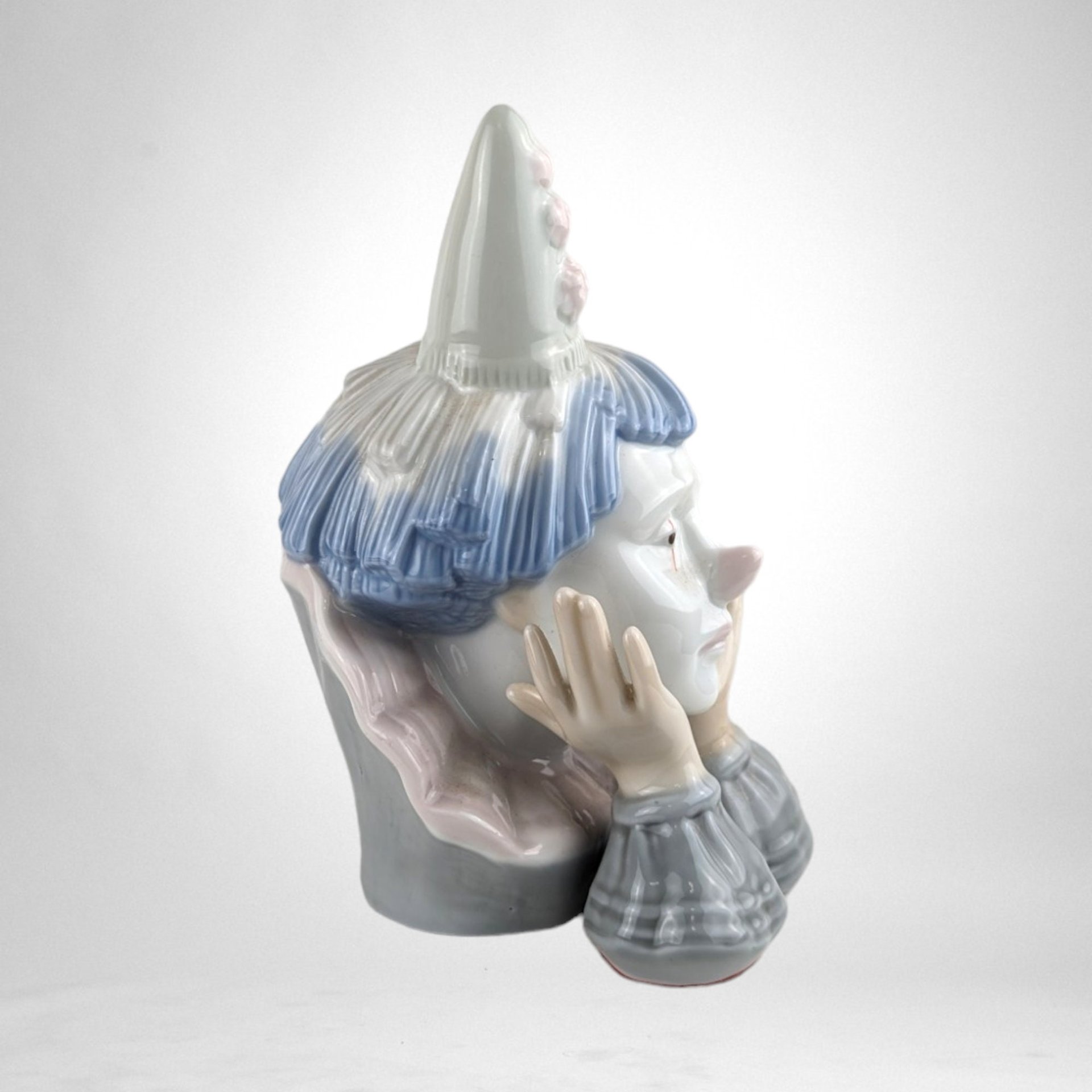 Vintage Ceramic Sad Clown Figurine