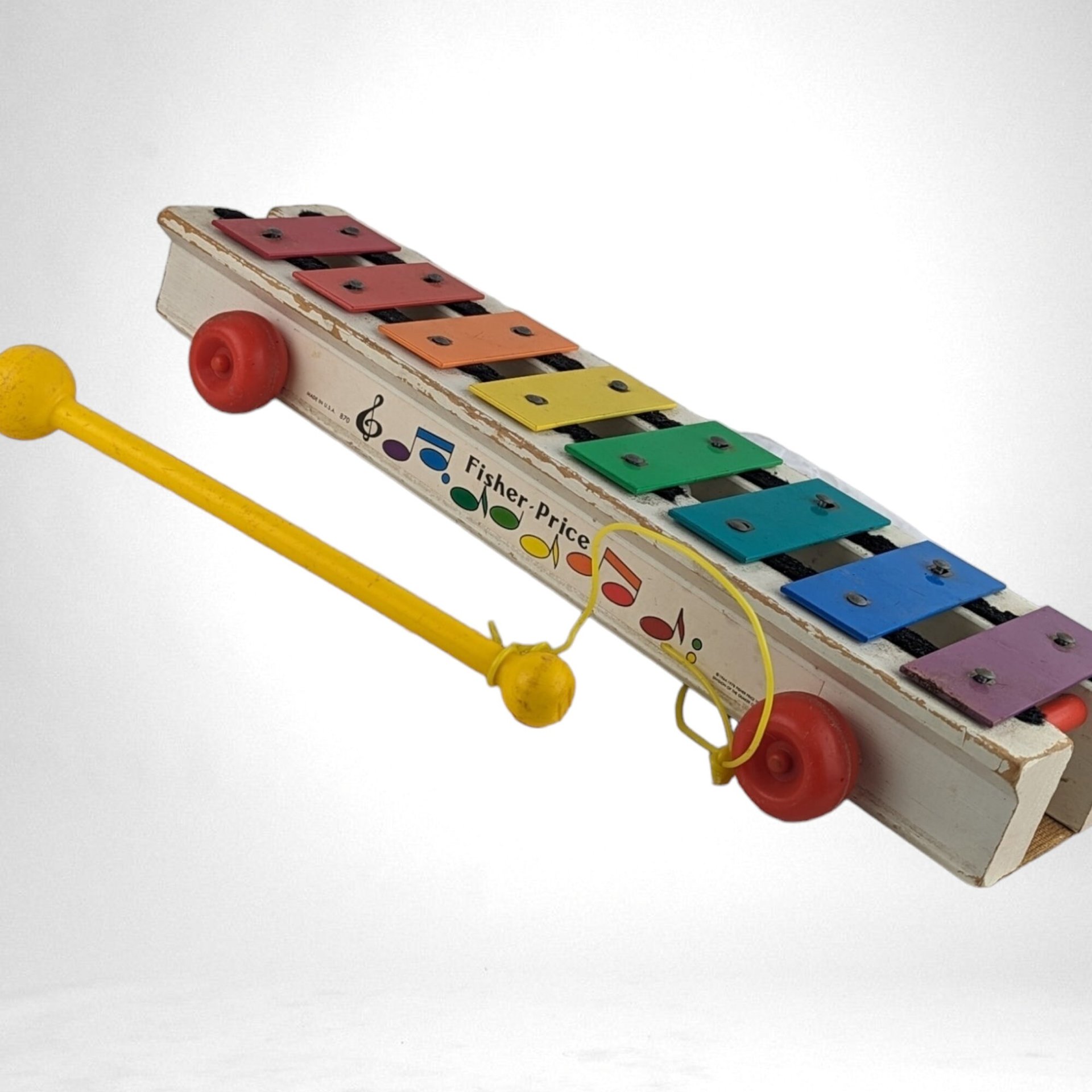 Vintage Fisher-Price Pull-A-Tune Xylophone, Wooden Musical Pull Toy,  Classic Baby Toy, 1960s-70s, Educational Toy