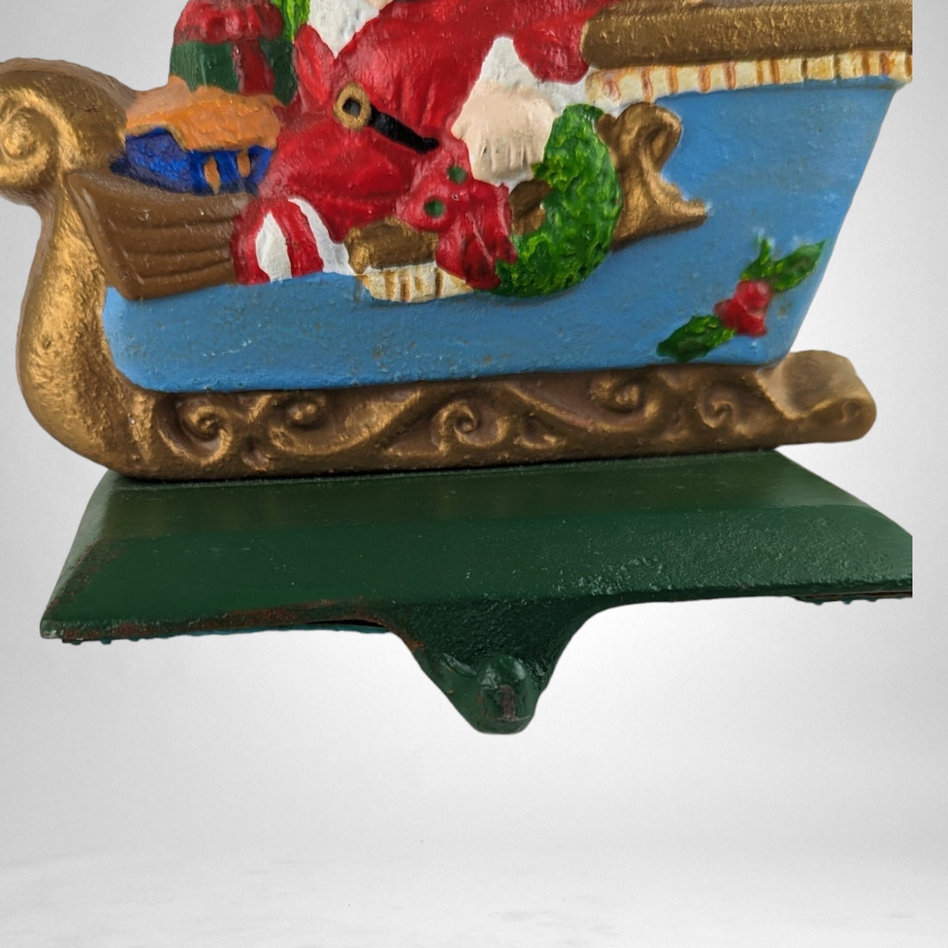 Vintage Cast Iron Stocking Holder | Christmas Stocking Hanger | Your Choice | Fireplace Decor