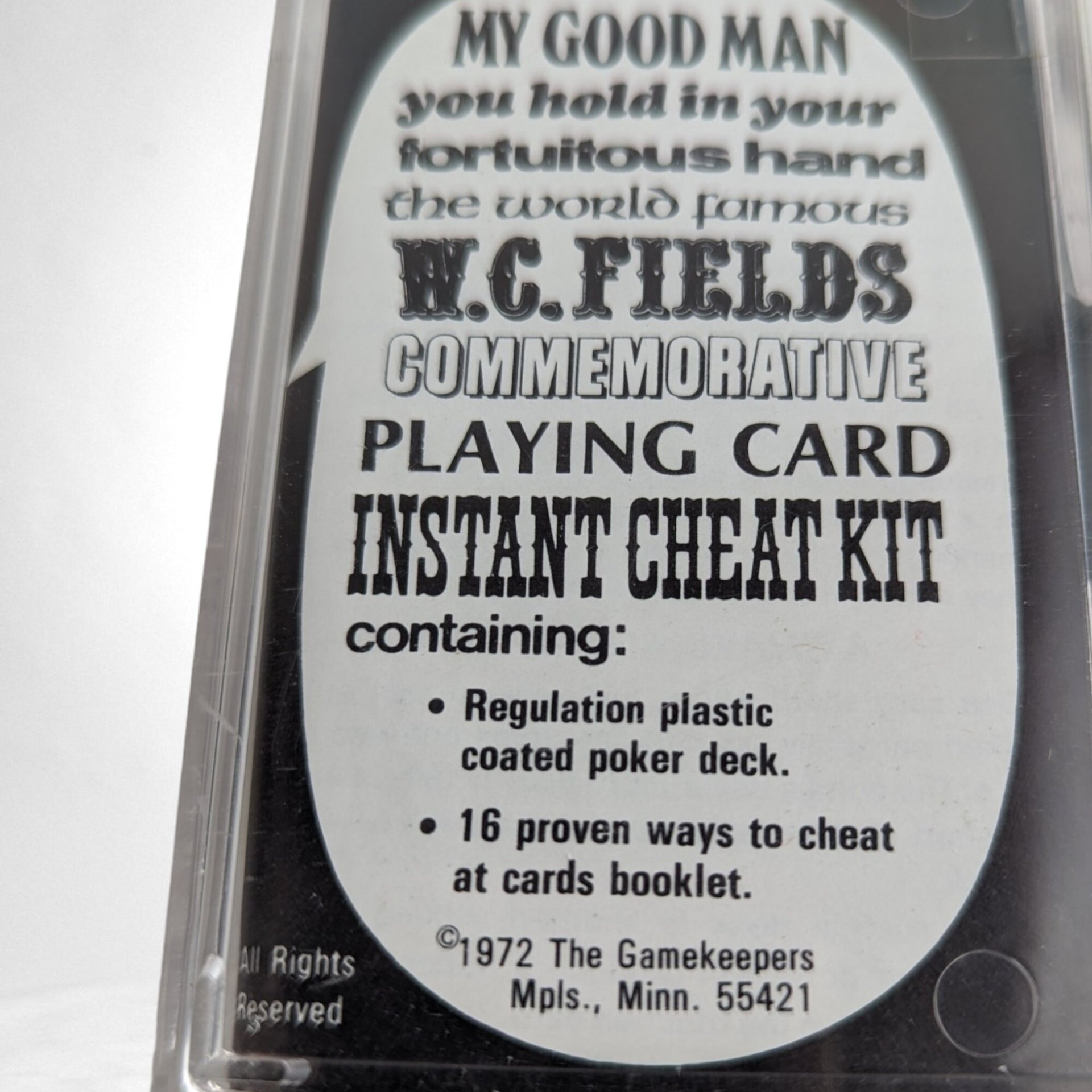 Vintage 1972 W.C. Fields "16 Proven Ways to Cheat Playing Cards" Novelty Deck | Sealed | Fun Gift | Collectible Cards