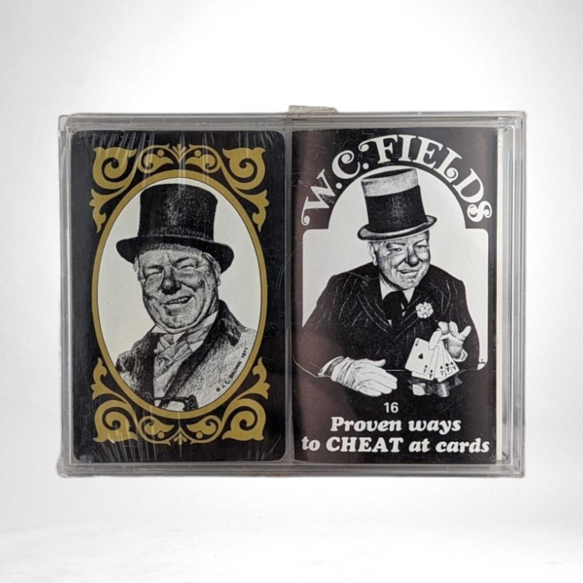 Vintage 1972 W.C. Fields "16 Proven Ways to Cheat Playing Cards" Novelty Deck | Sealed | Fun Gift | Collectible Cards