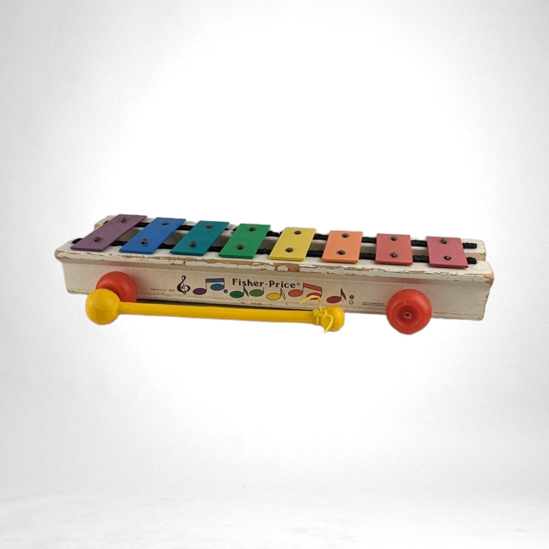Vintage Fisher-Price Pull-A-Tune Xylophone, Wooden Musical Pull Toy,  Classic Baby Toy, 1960s-70s, Educational Toy