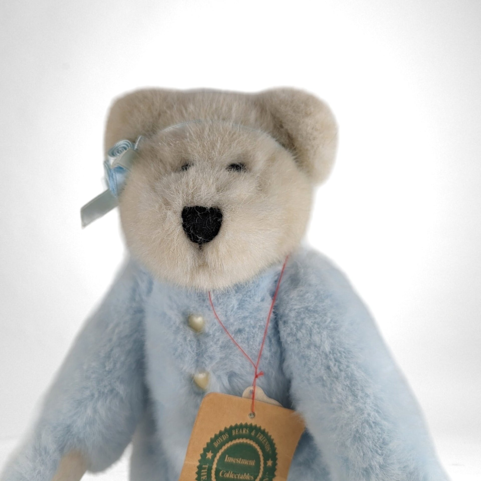 Vintage Boyds Bears "Gwain" 11" Plush Bear in Blue