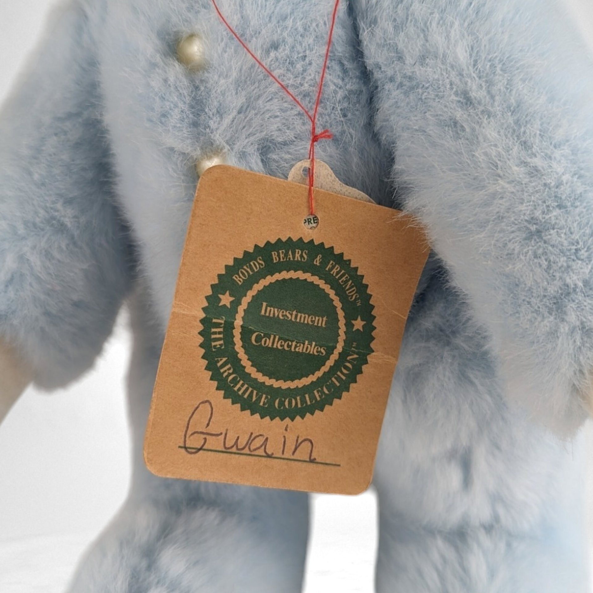 Vintage Boyds Bears "Gwain" 11" Plush Bear in Blue