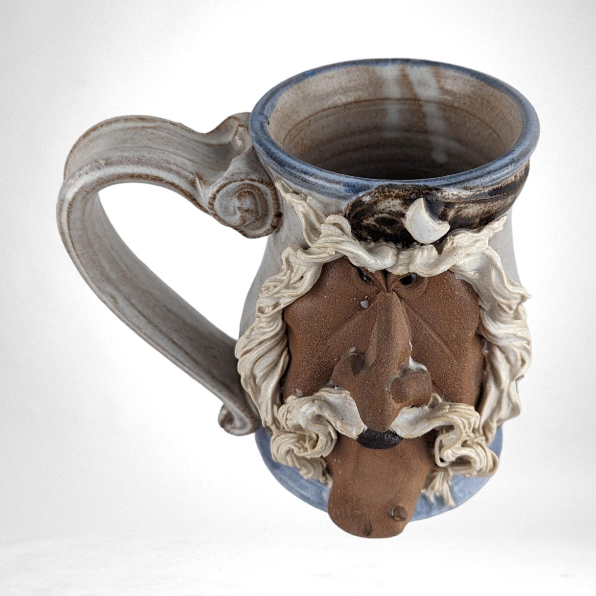 Vintage John Coiner Pottery Face Mug
