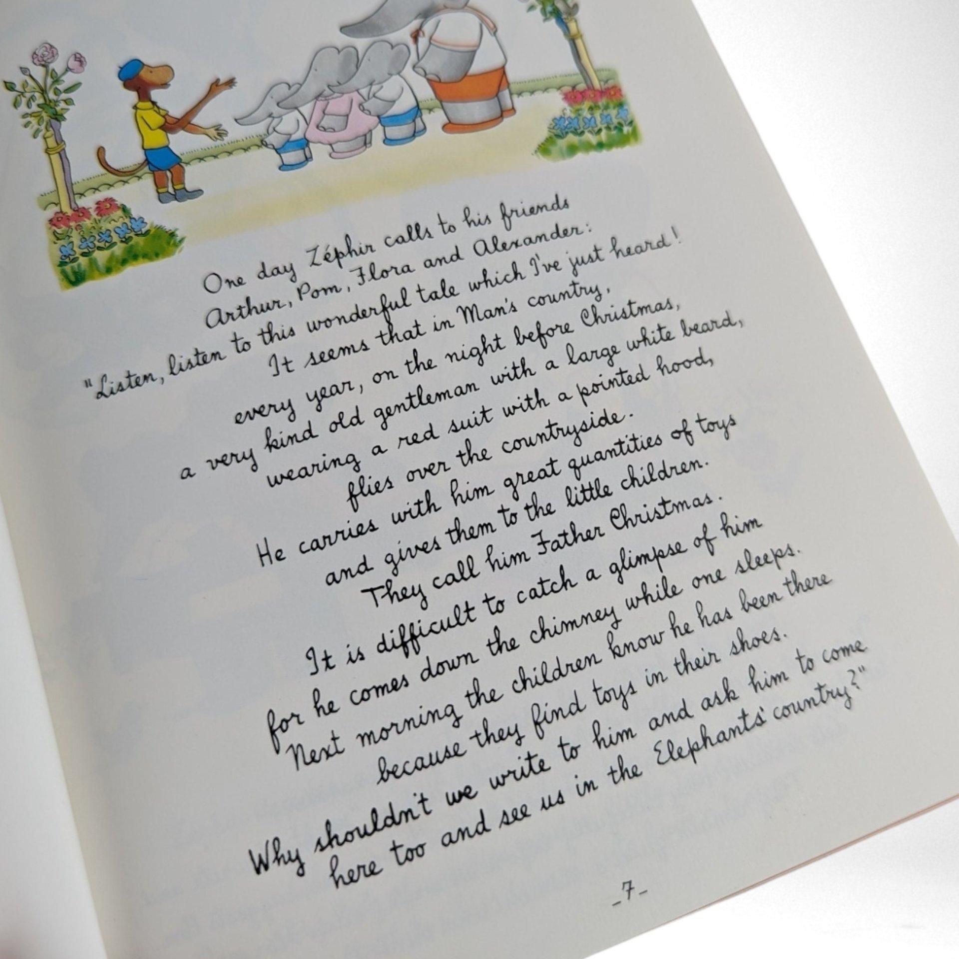 Vintage Babar and Father Christmas Book, Softcover