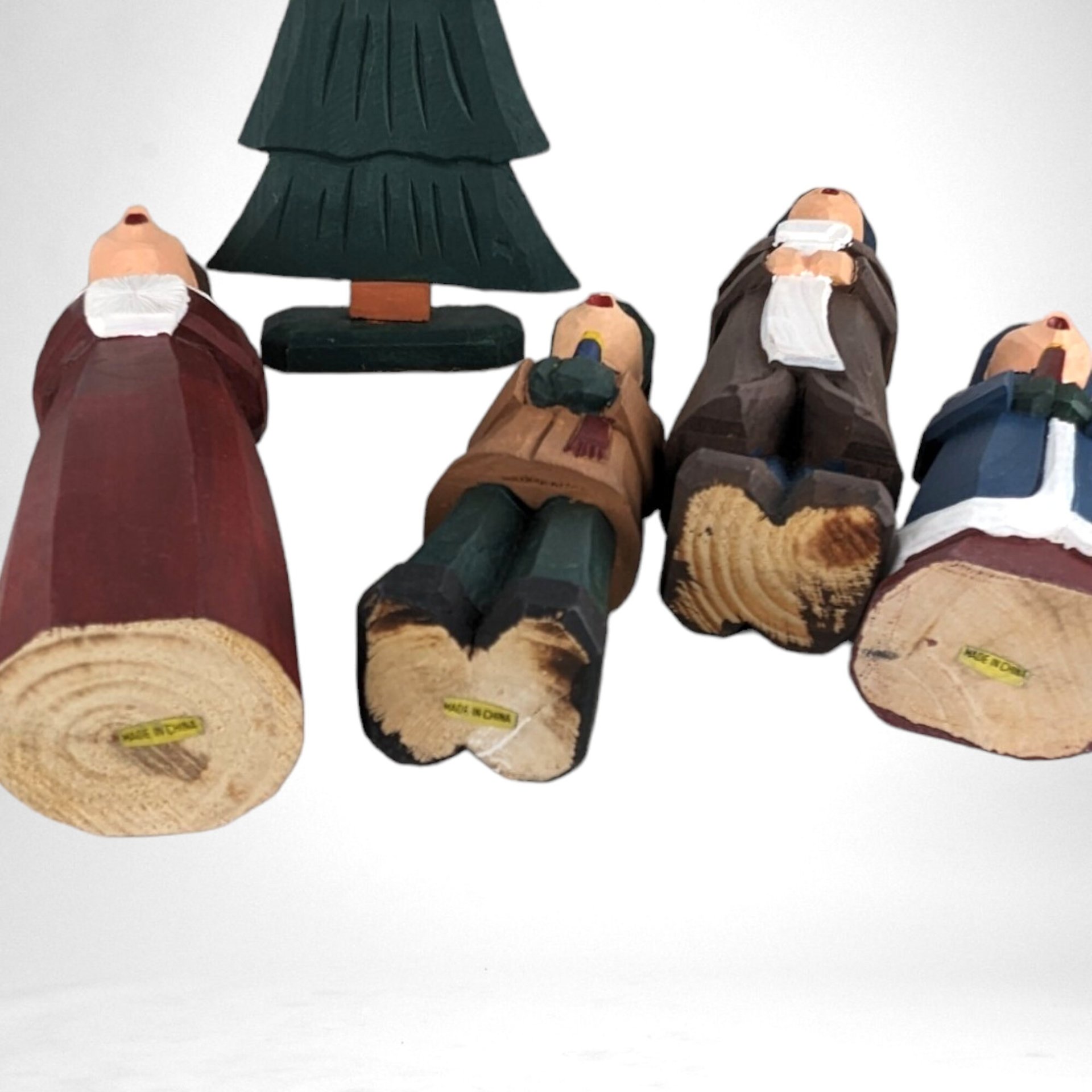 Vintage Wooden 6 Piece Caroler Set