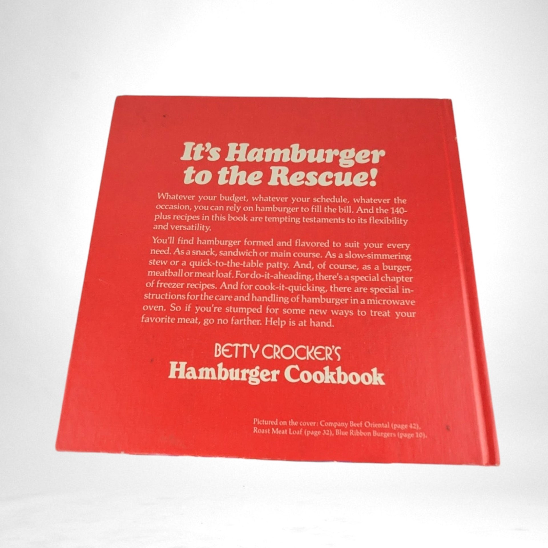 1973 Betty Crocker's Hamburger Cookbook, Hardcover