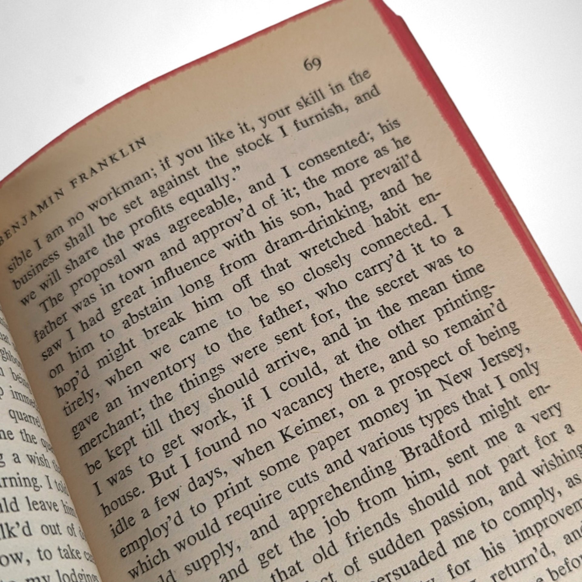 Vintage 1975 Benjamin Franklin Autobiography, Softcover, 36th Printing, Washington Square Press