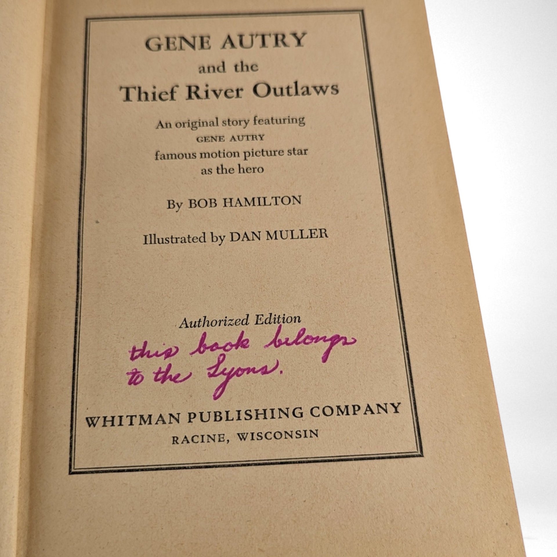 Vintage 1944 Gene Autry and the Thief River Outlaws Hardcover Book | Western Collectible | Cowboy Adventure | Gene Autry Memorabilia