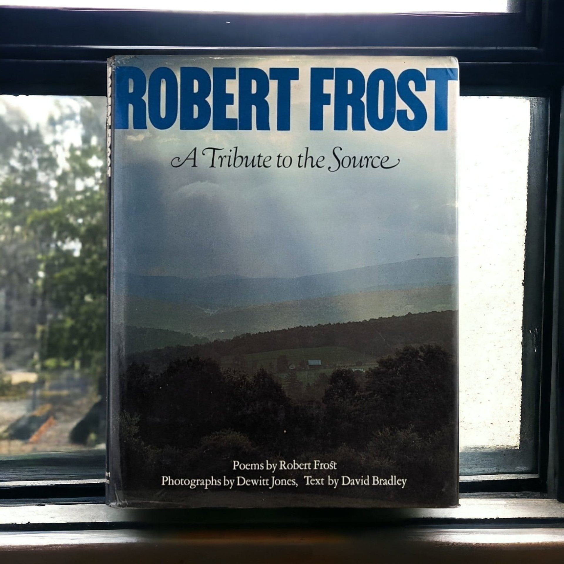 1979 Robert Frost A Tribute to the Source Hardcover Book | Vintage Coffee Table Book with Poems by Robert Frost | Gift for Poetry Lover