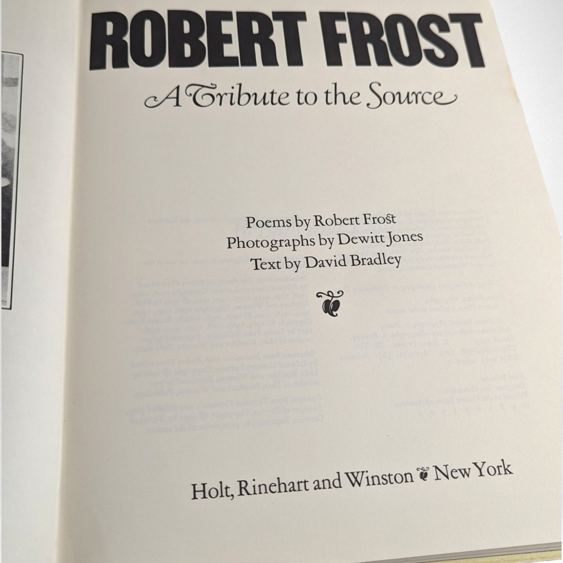 1979 Robert Frost A Tribute to the Source Hardcover Book | Vintage Coffee Table Book with Poems by Robert Frost | Gift for Poetry Lover