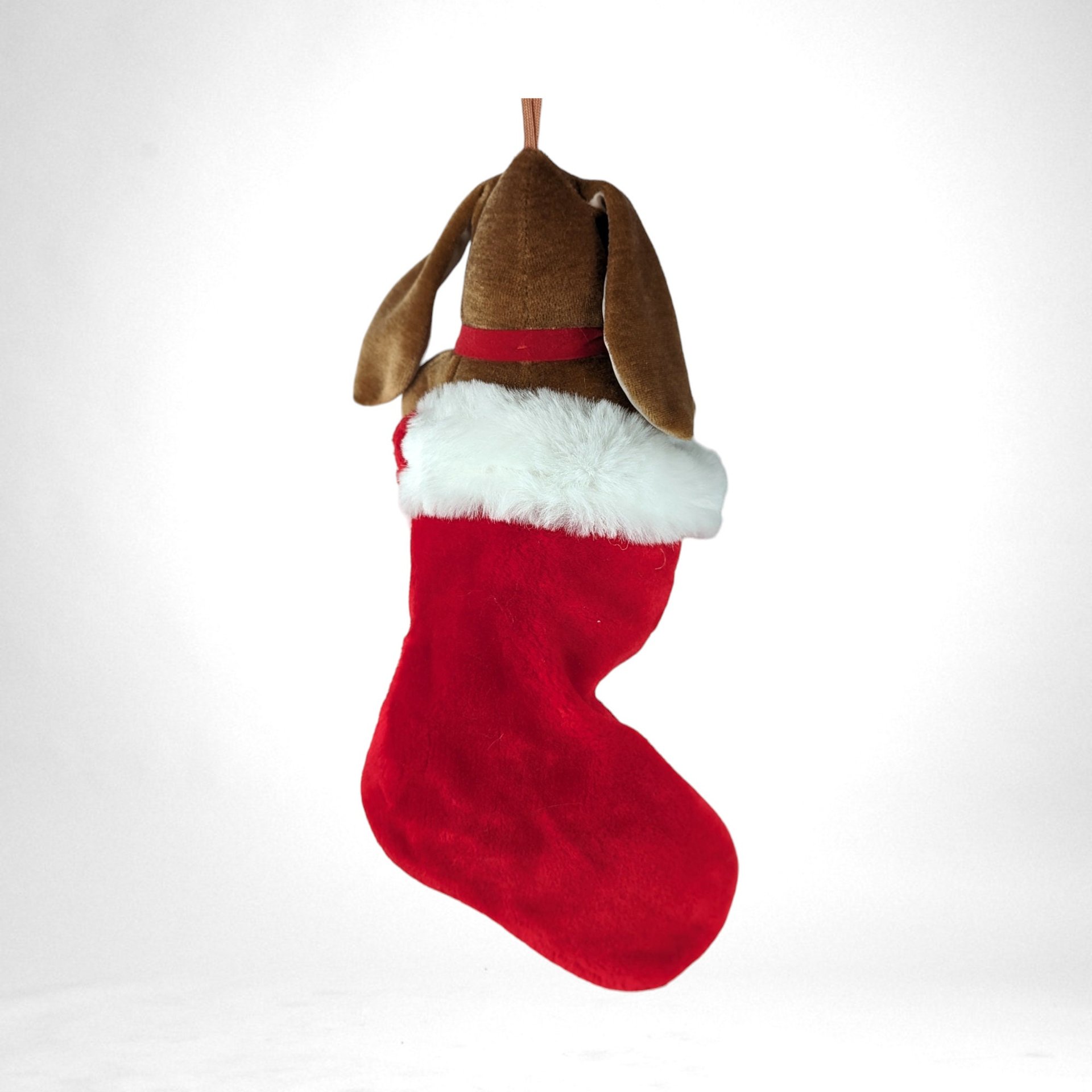 Vintage Plush Velveteen Rabbit in Stocking