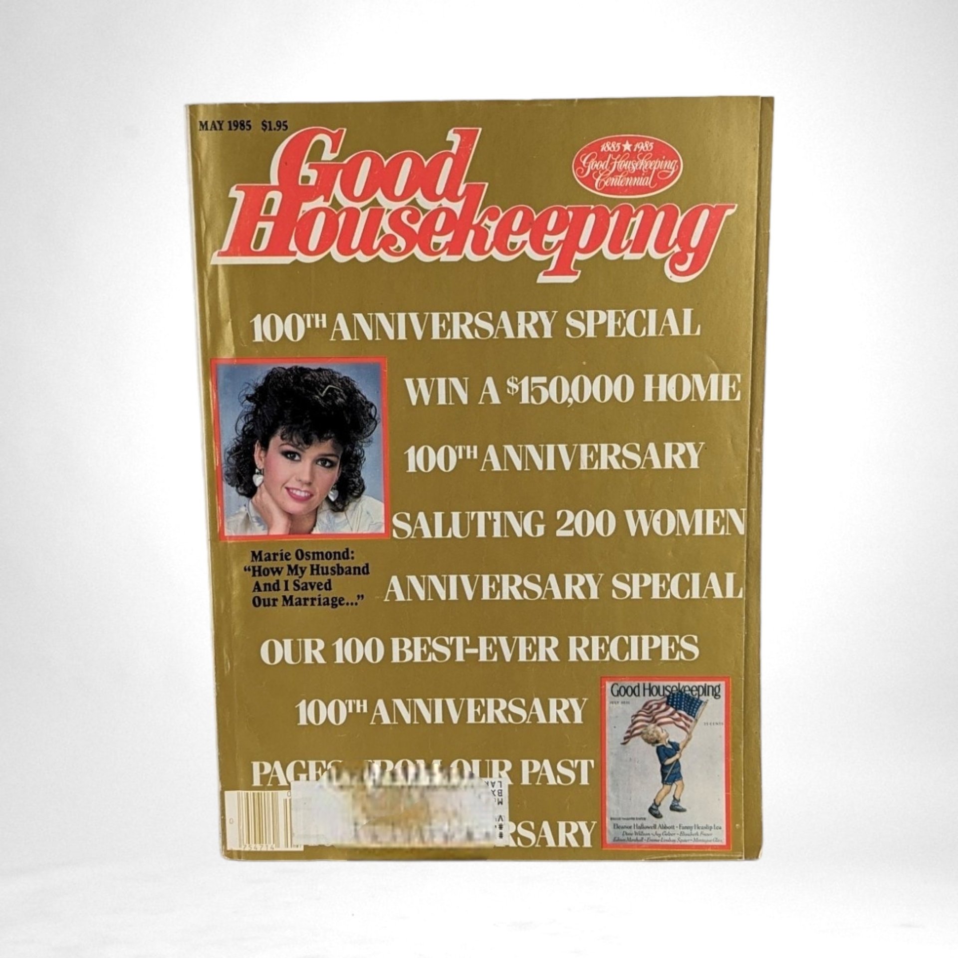 1985 Good Housekeeping Magazine, May Issue, Marie Osmond Cover, 100th Anniversary, Vintage 80s Collectible, Homemaking, Recipes, Fashion