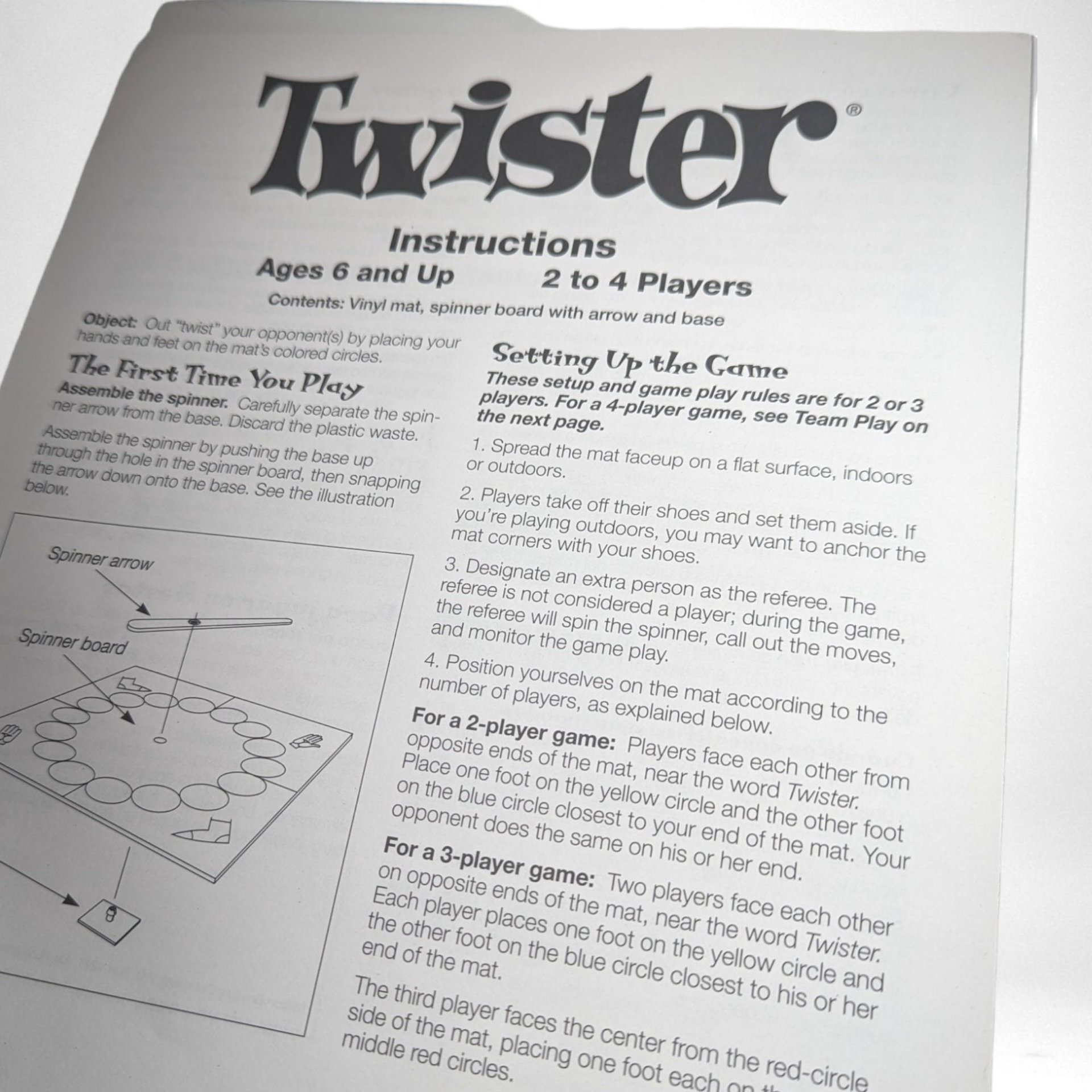 Vintage 1993 Milton Bradley Twister Game | Classic Party Game | Family Fun | Retro Toy | 90s Nostalgia