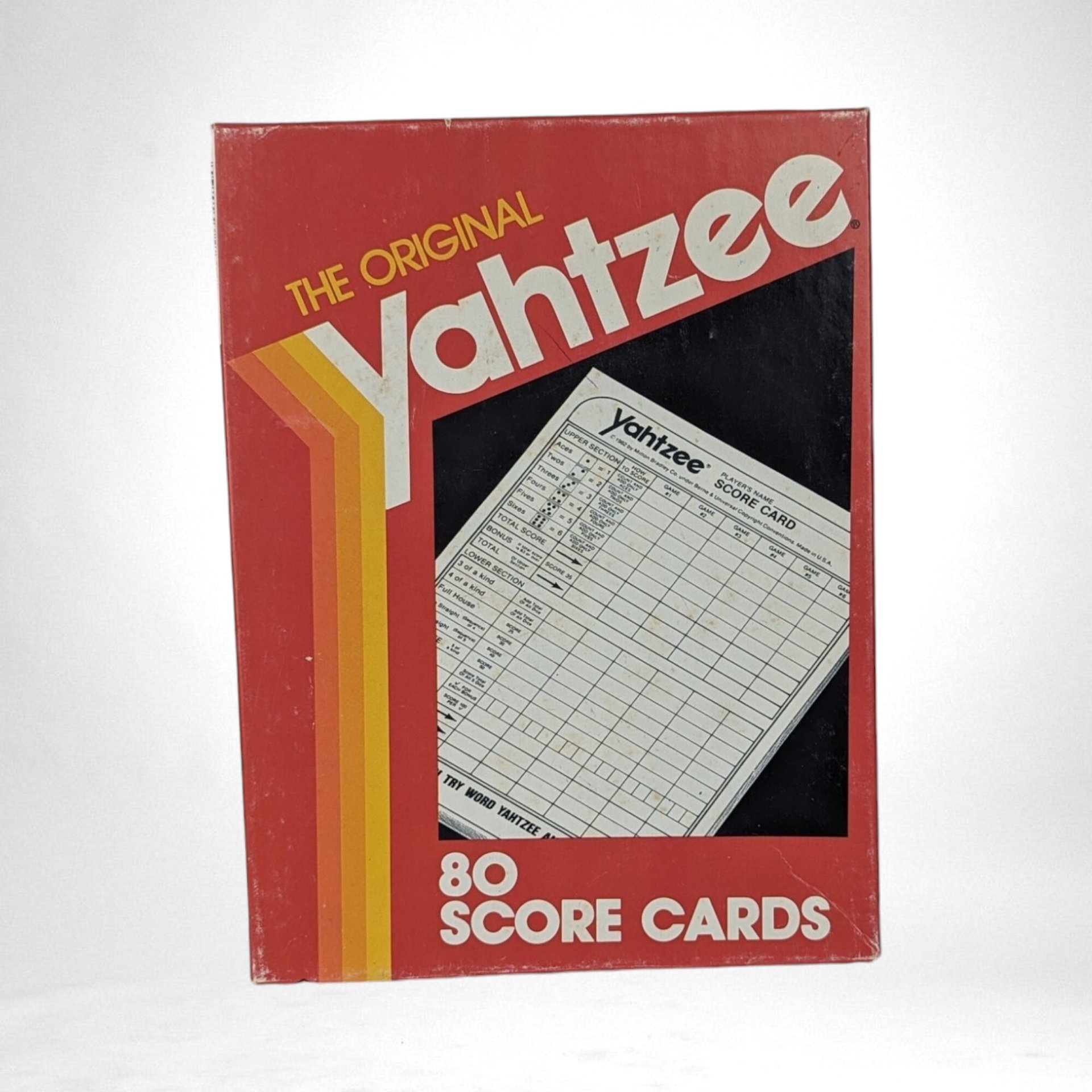 Vintage 1982 Yahtzee Replacement Score Cards |  Full Pad |  Classic Game | Game Night Essential