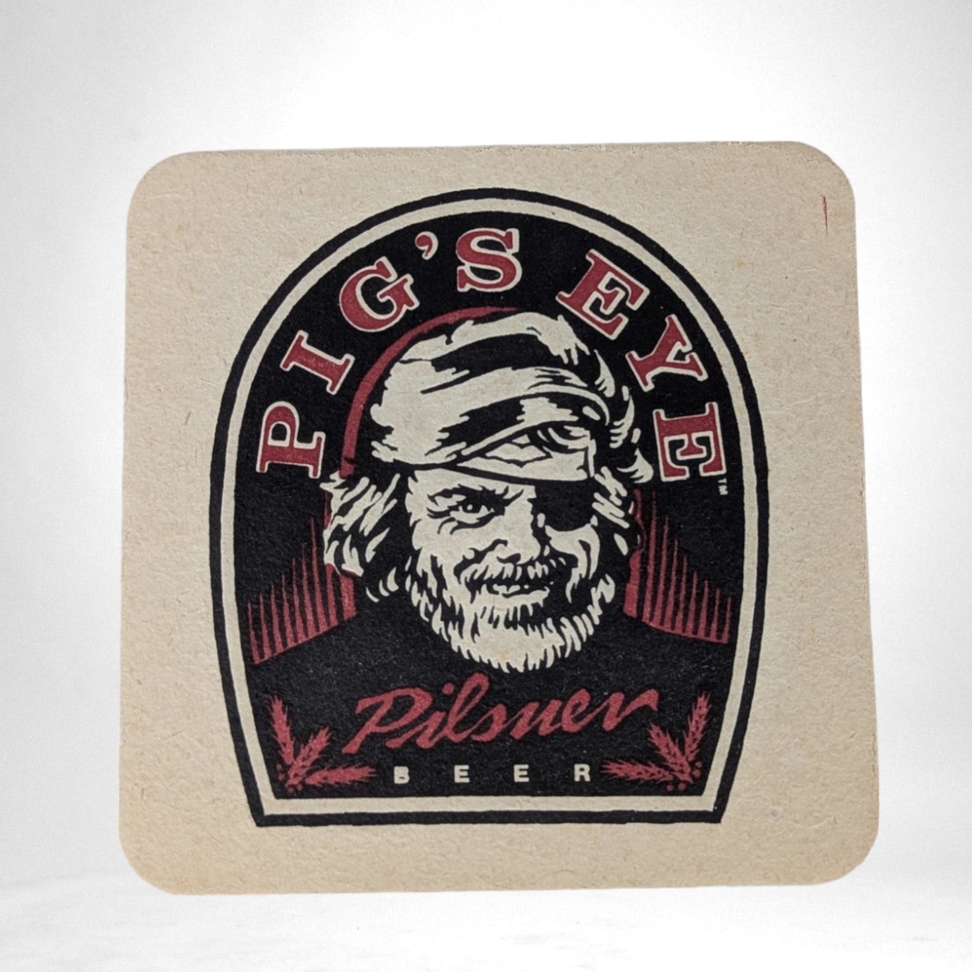Set of 9 Vintage Pig's Eye Pilsner Beer Coasters |  Collectible Beer Coasters | Minnesota Brewing History |  Bar Decor