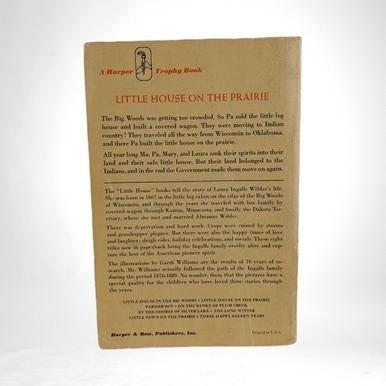 1953 Little House on the Prairie, Laura Ingalls Wilder Softcover Book