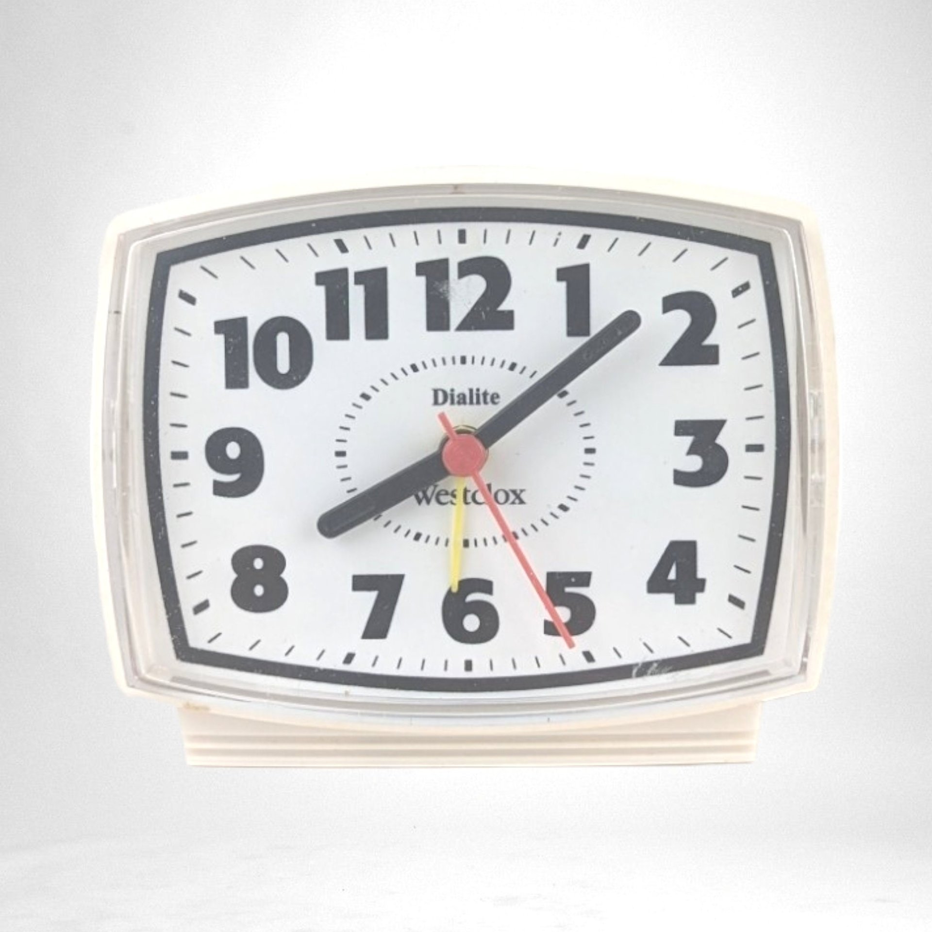 Vintage Westclox Dialite Electric Alarm Clock | Retro Alarm Clock | Mid-Century Modern Clock |  Bedroom Clock |  Working Alarm Clock