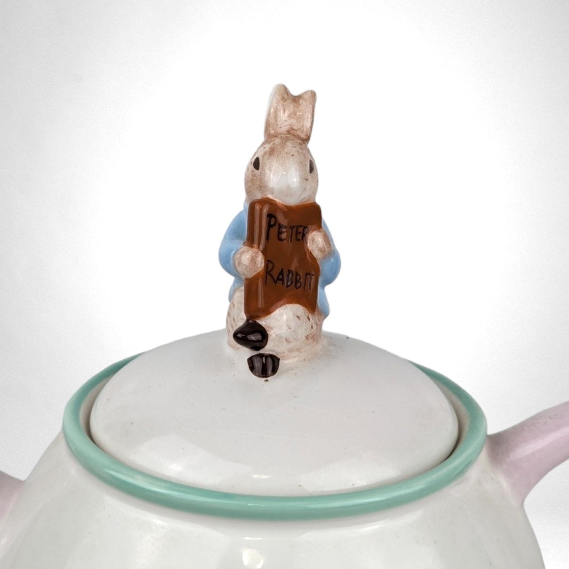 2002 Beatrix Potter Peter Rabbit Teapot | Telefloral Collectible Ceramic Teapot | Charming Nursery Decor | Gift for Rabbit Lovers