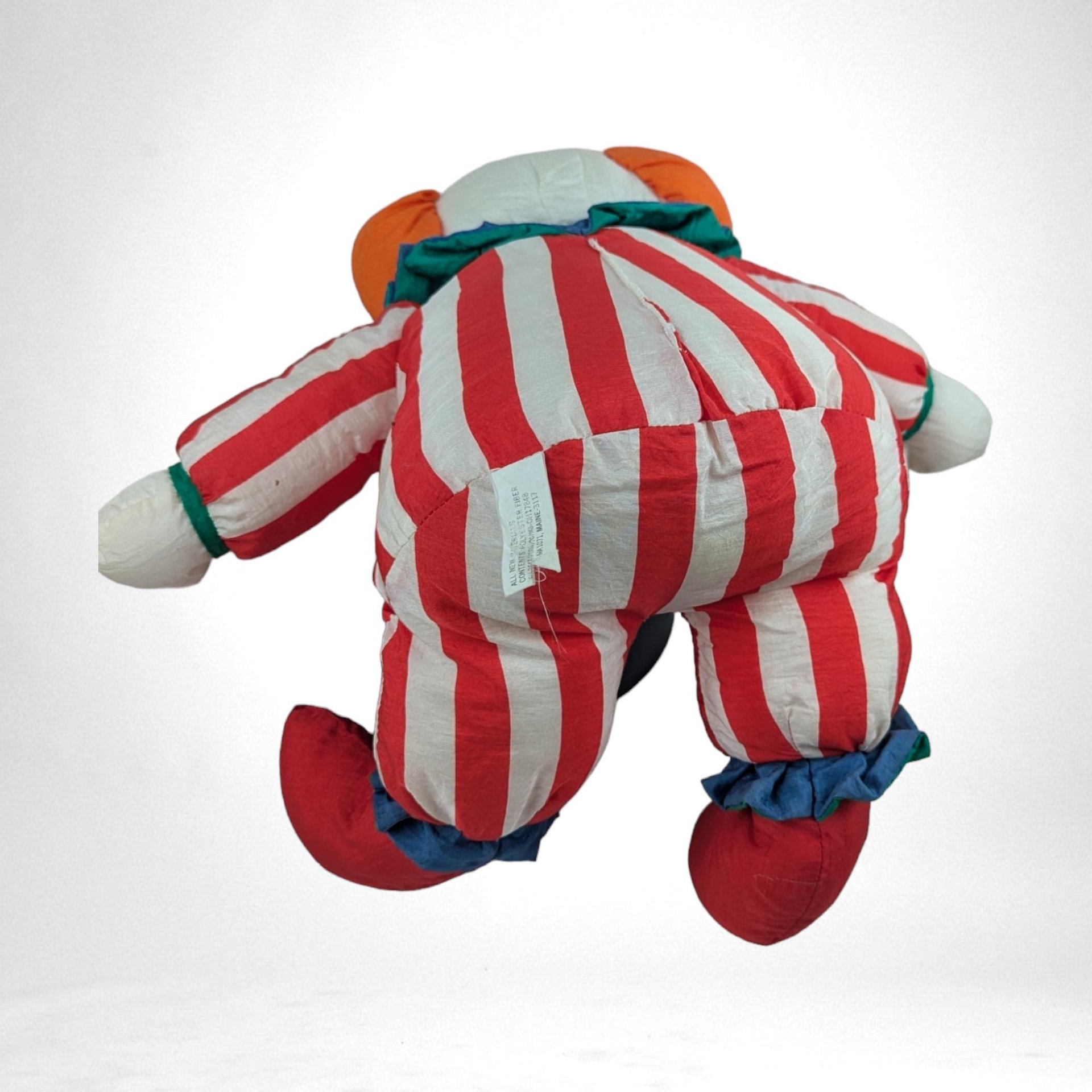 Vintage Plush Clown with Stripes (16")