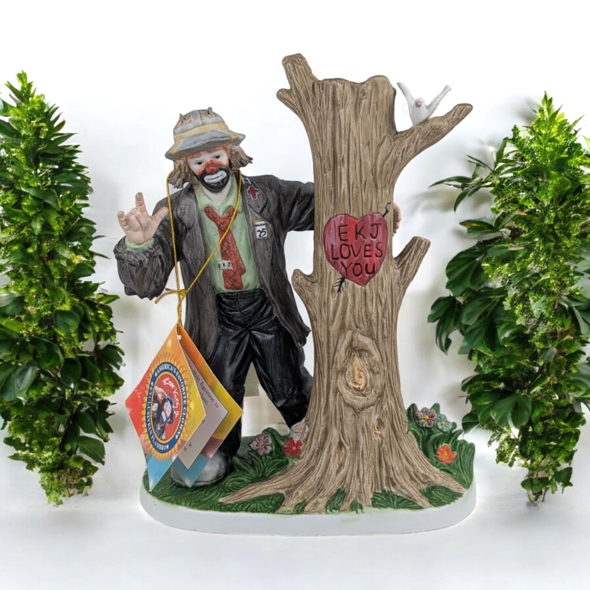 Collectible Emmett Kelly Jr. Figurine | "I Love You" | 1996 | Flambro