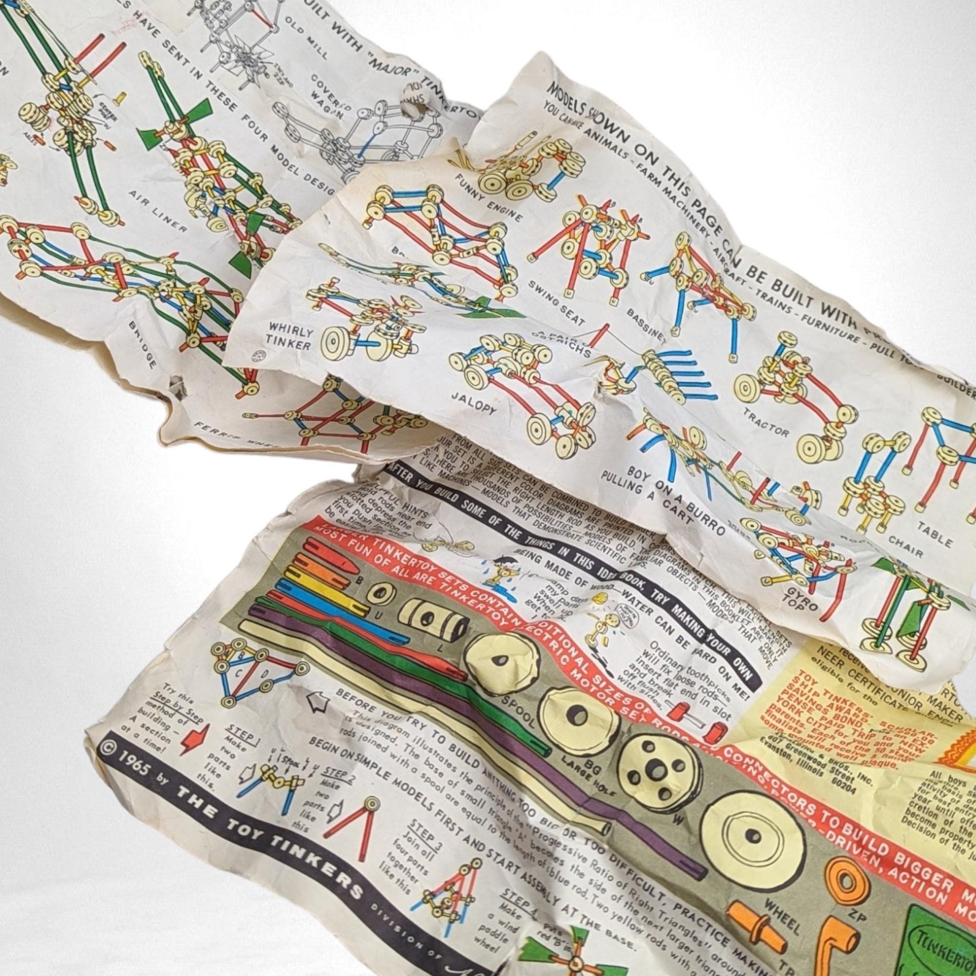 Vintage Tinkertoy Teck Set | Classic Educational Building Toy | Retro Fun for Kids and Collectors
