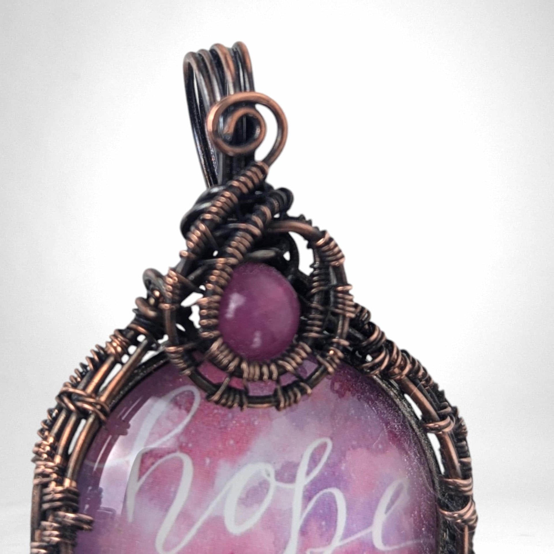 Handmade Copper Wire Wrapped 'Hope' Pendant | Inspirational Jewelry | Artisan Crafted Necklace | Unique Gift for Her