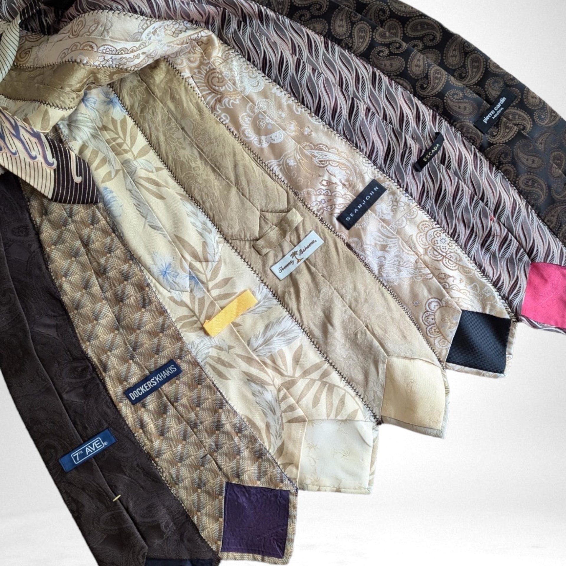 Upcycled Necktie Apron | Handmade from Vintage Ties | Unique Kitchen Apron | Eco-Friendly Gift | Retro Apron
