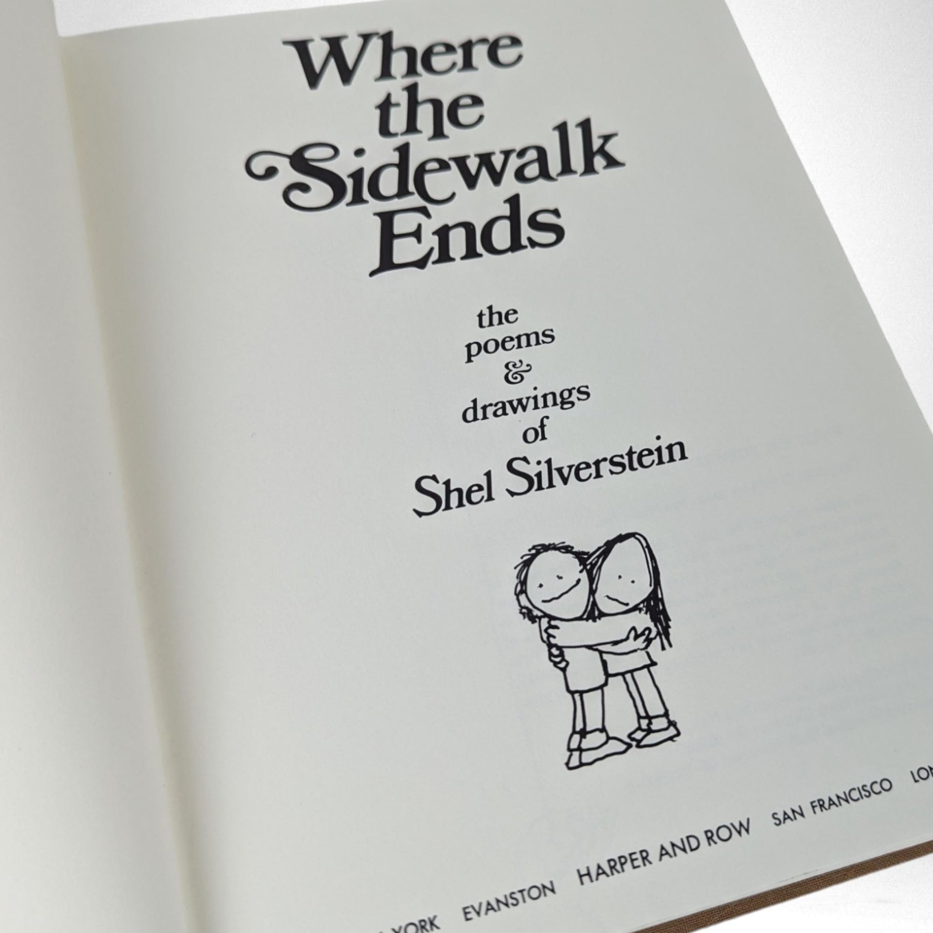 1974 Where the Sidewalk Ends by Shel Silverstein – Vintage Hardcover Poetry Book for Collectors & Fans