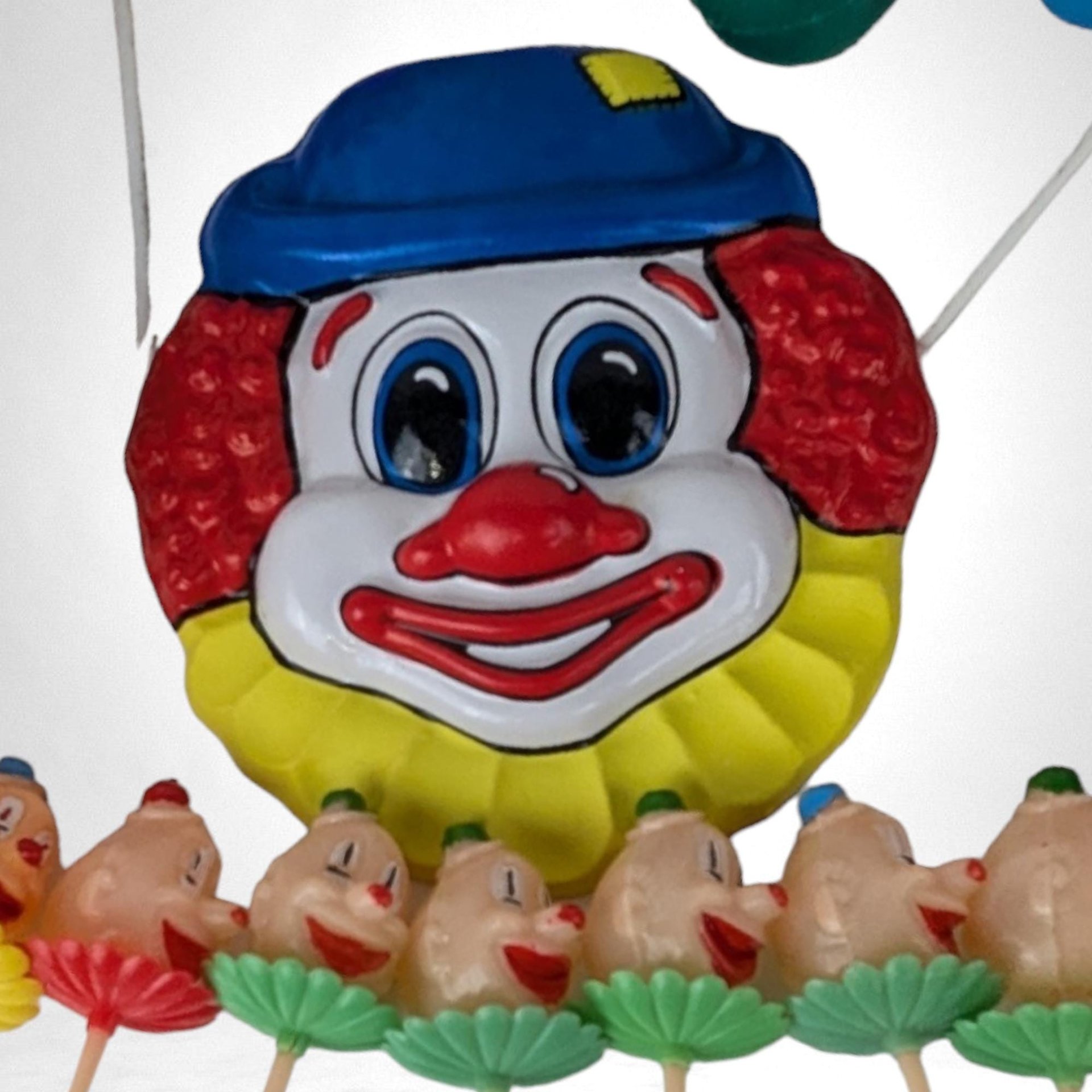 Vintage Clown Cake Decoration and Picks