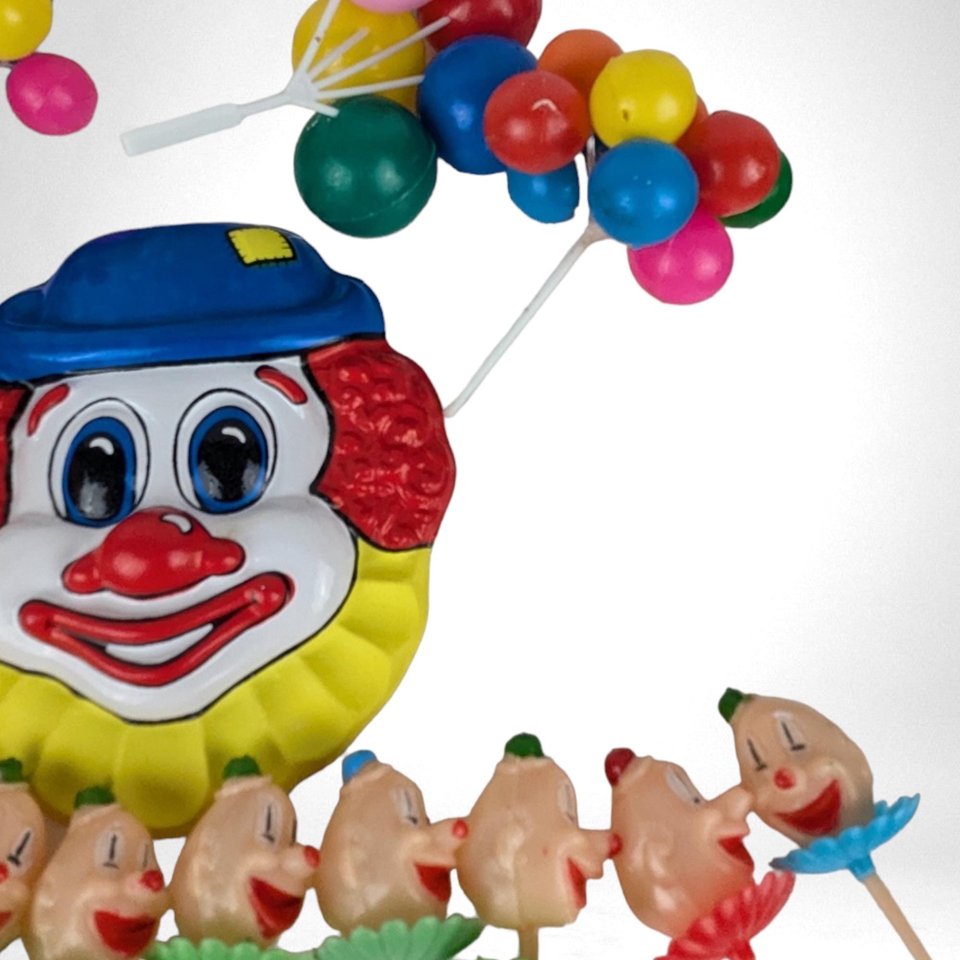 Vintage Clown Cake Decoration and Picks
