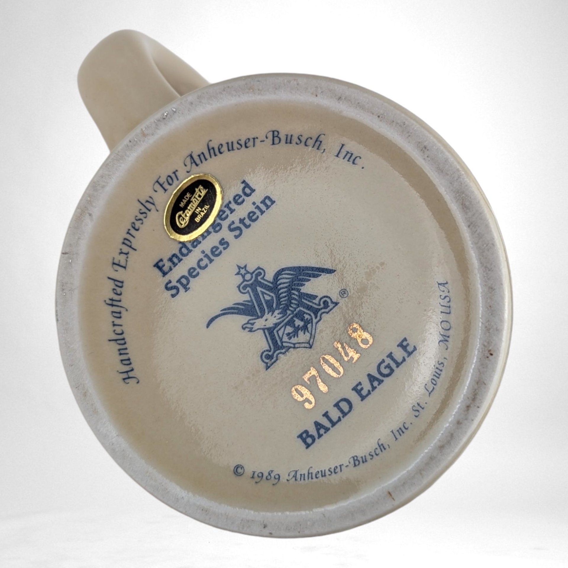 Vintage 1989 Budweiser Anheuser Busch Bald Eagle Stein | Collectible Beer Stein | Americana Decor