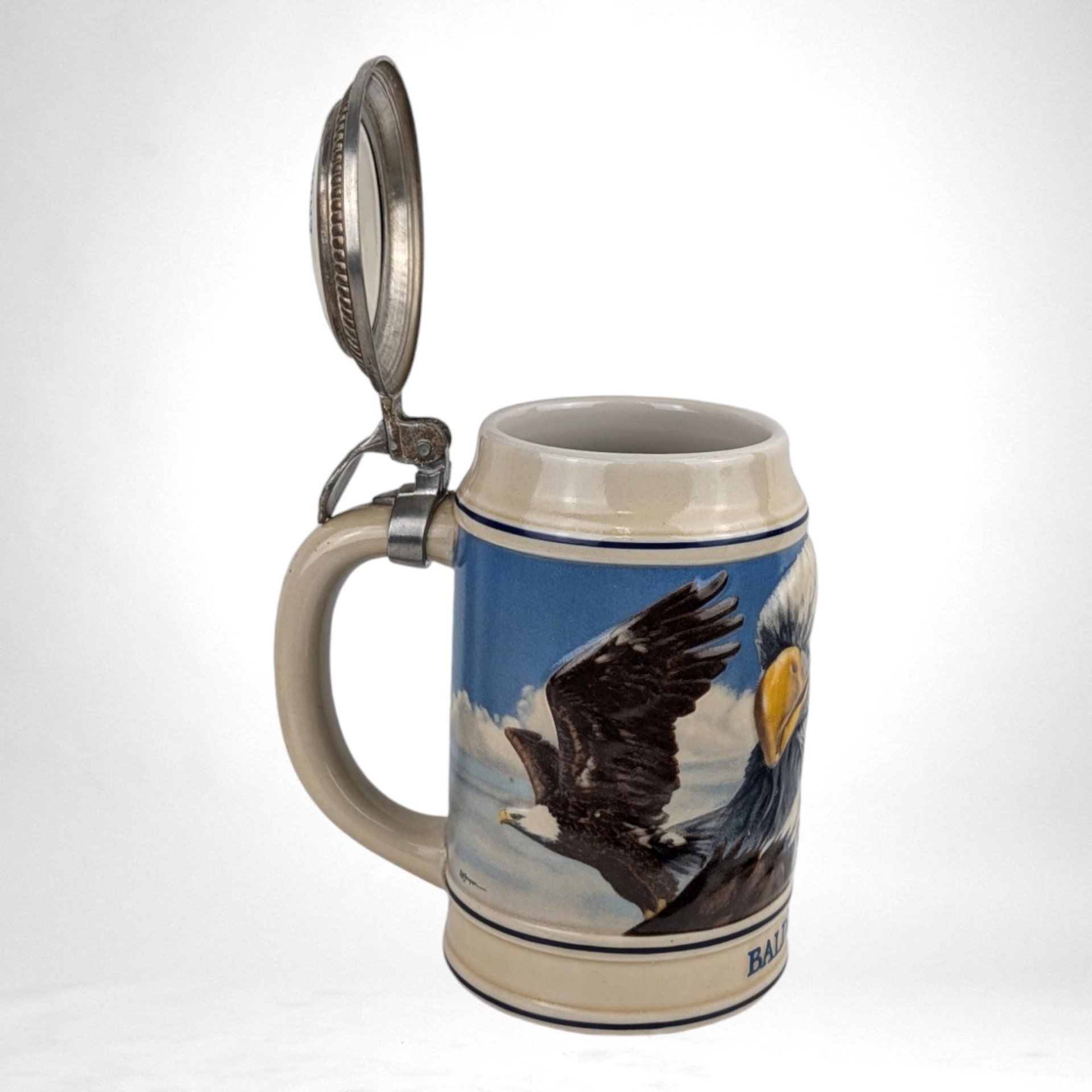 Vintage 1989 Budweiser Anheuser Busch Bald Eagle Stein | Collectible Beer Stein | Americana Decor