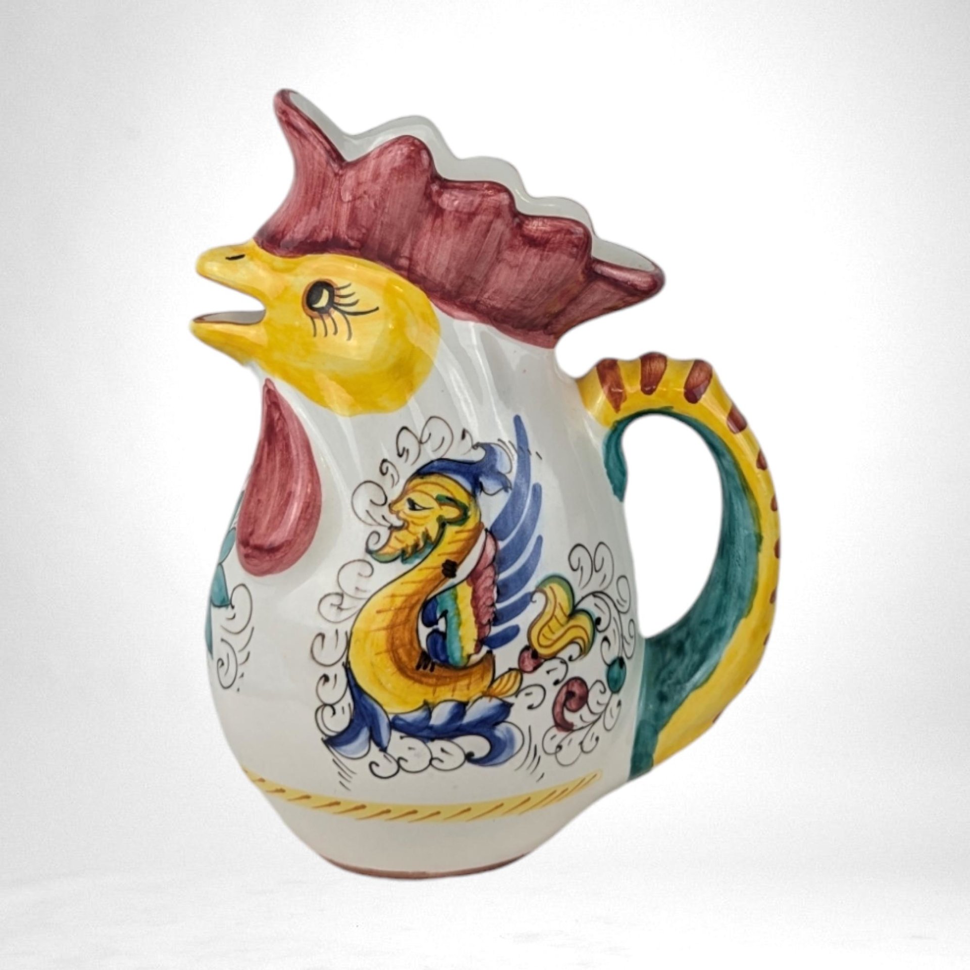 Vintage Italian Ceramic Rooster Pitcher/Creamer - William Sonoma, Farmhouse Kitchen Decor