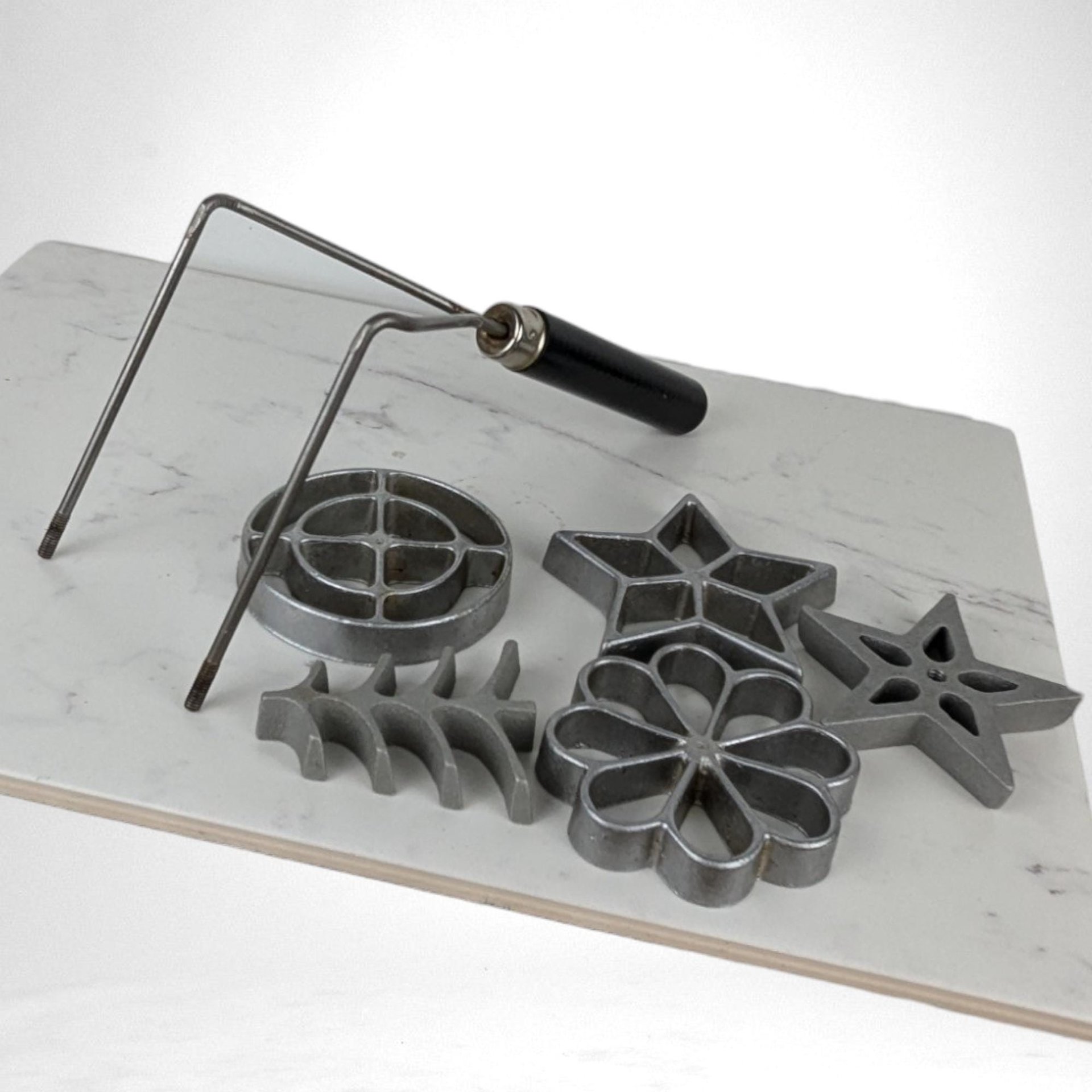 Vintage Nordic Ware Double Rosette & Timbale Iron, Cookie Mold, Pastry Shell, Scandinavian Treats, Baking