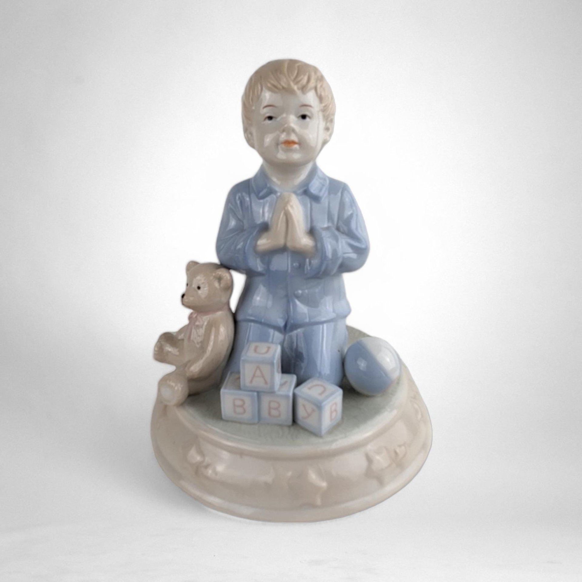 Vintage Praying Boy Porcelain Nightlight