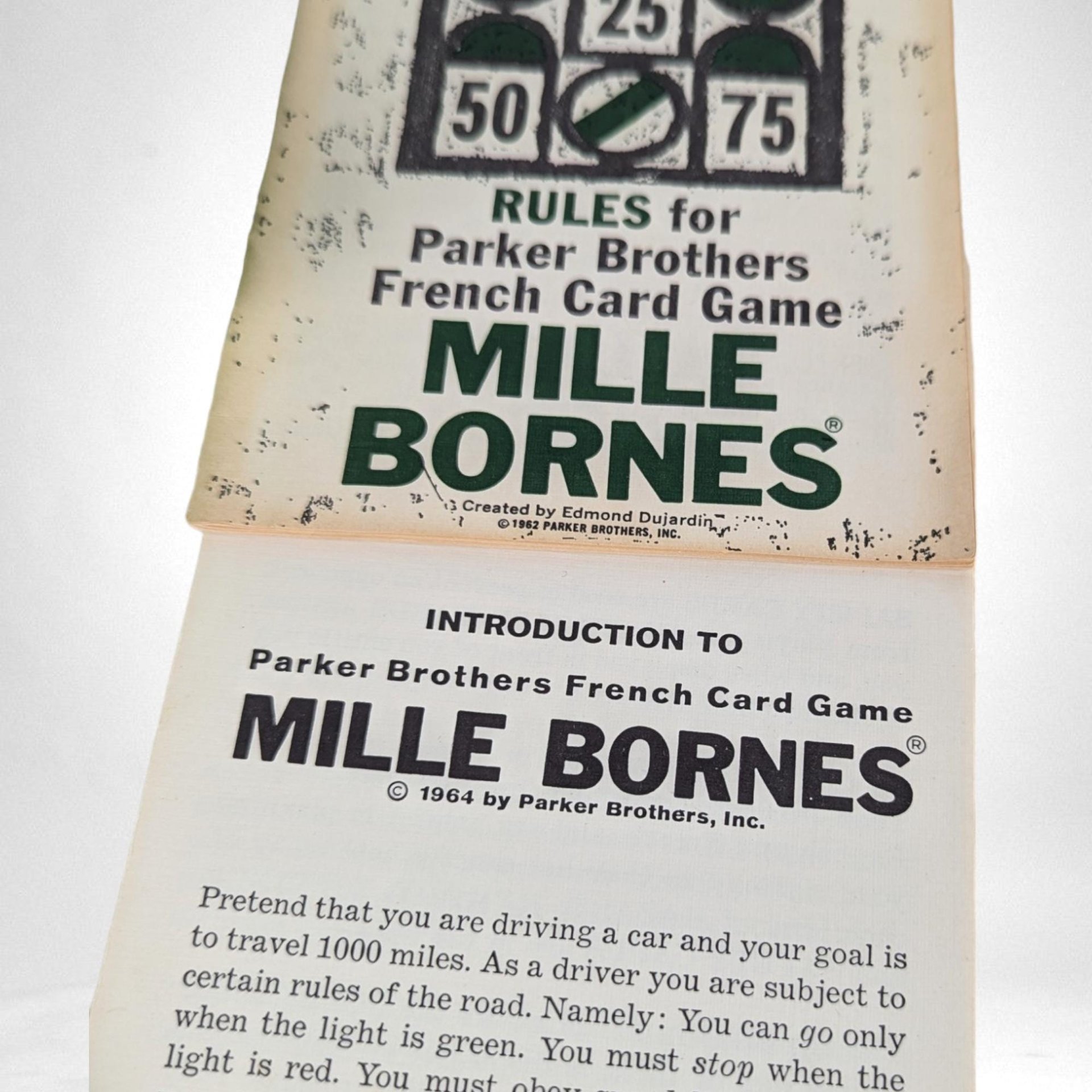 Vintage 1962 Parker Brothers Mille Bornes Card Game - French Racing Game - Retro Family Fun