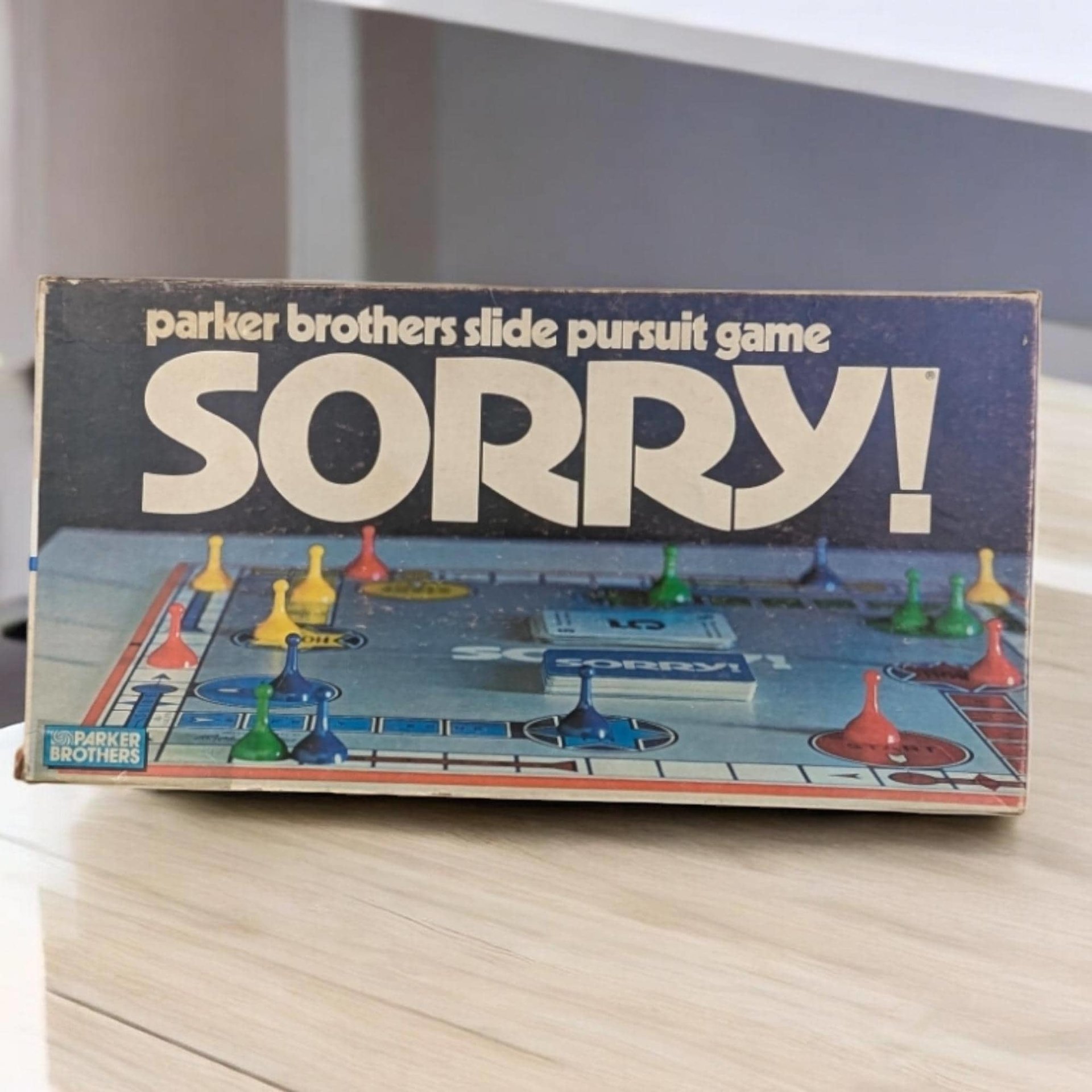 Vintage 1972 Sorry! Board Game by Parker Brothers - Classic Family Game - Missing One Pawn
