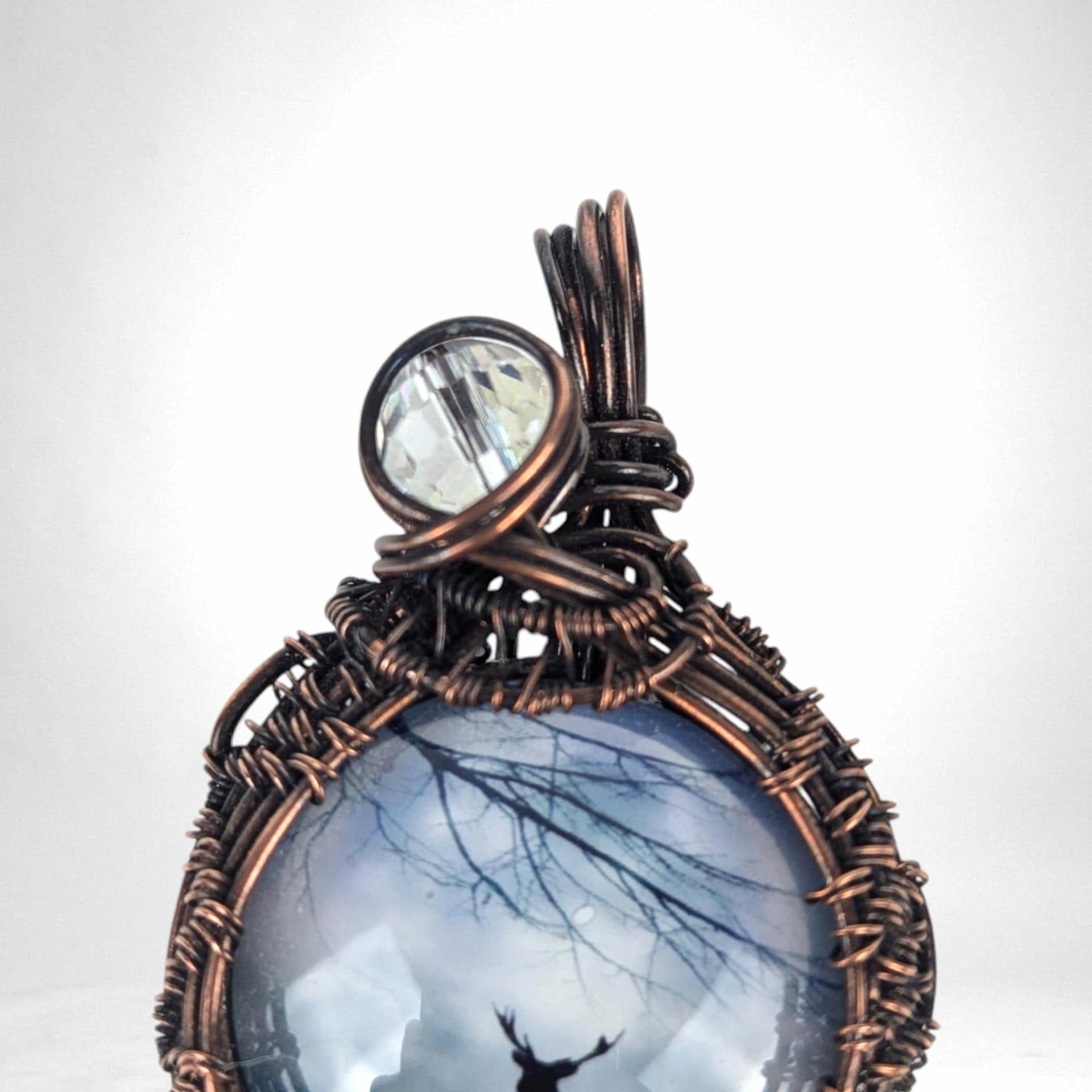 Copper Wire Wrapped Moose Pendant | Handmade Artisan Jewelry | Nature-Inspired Necklace | Unique Gift for Wildlife Lovers