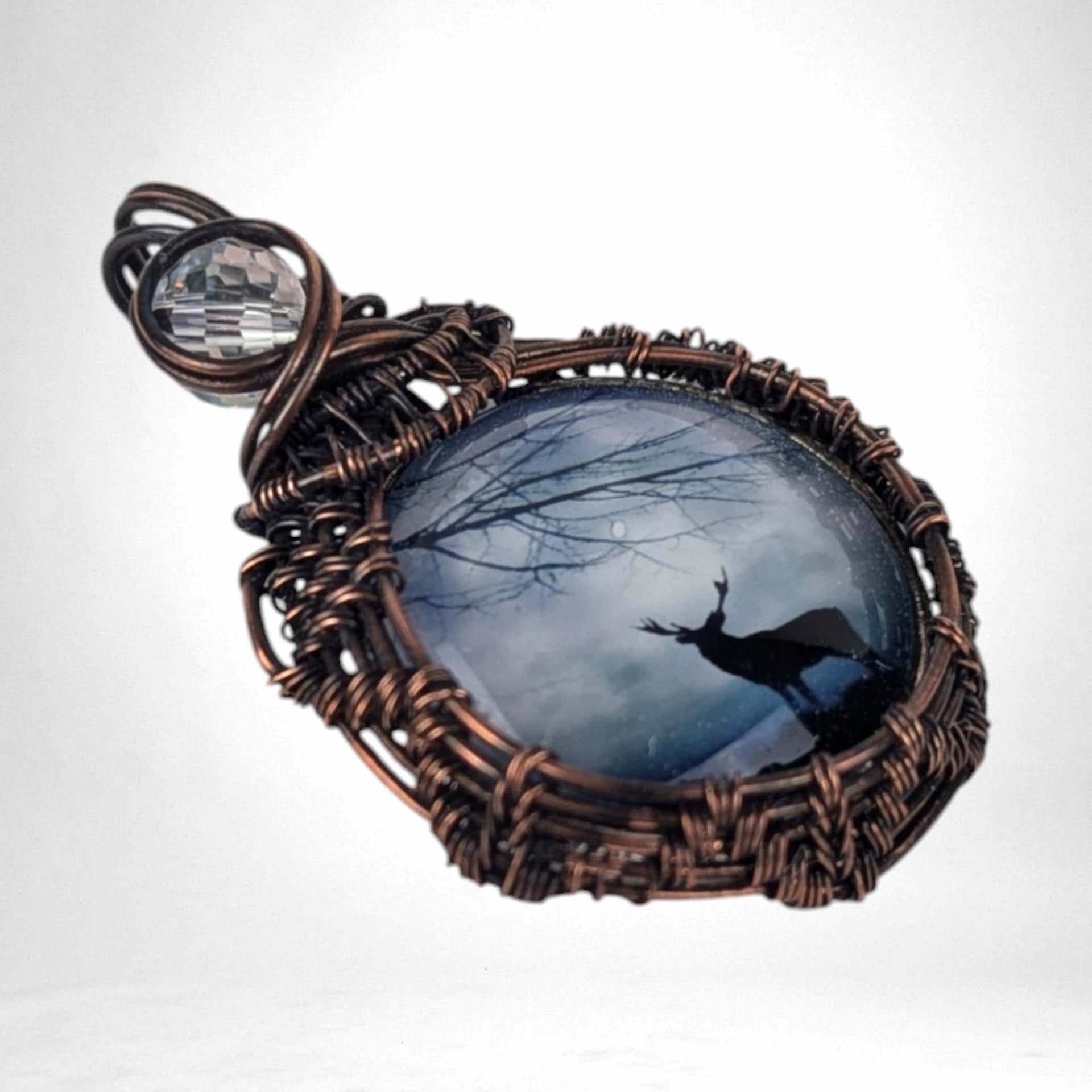 Copper Wire Wrapped Moose Pendant | Handmade Artisan Jewelry | Nature-Inspired Necklace | Unique Gift for Wildlife Lovers