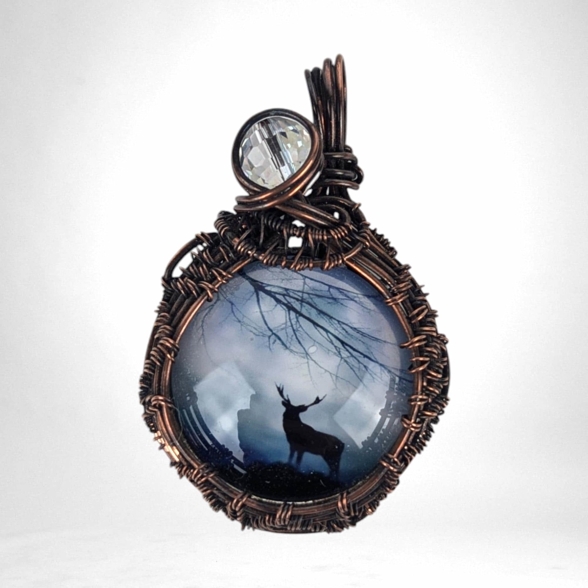 Copper Wire Wrapped Moose Pendant | Handmade Artisan Jewelry | Nature-Inspired Necklace | Unique Gift for Wildlife Lovers