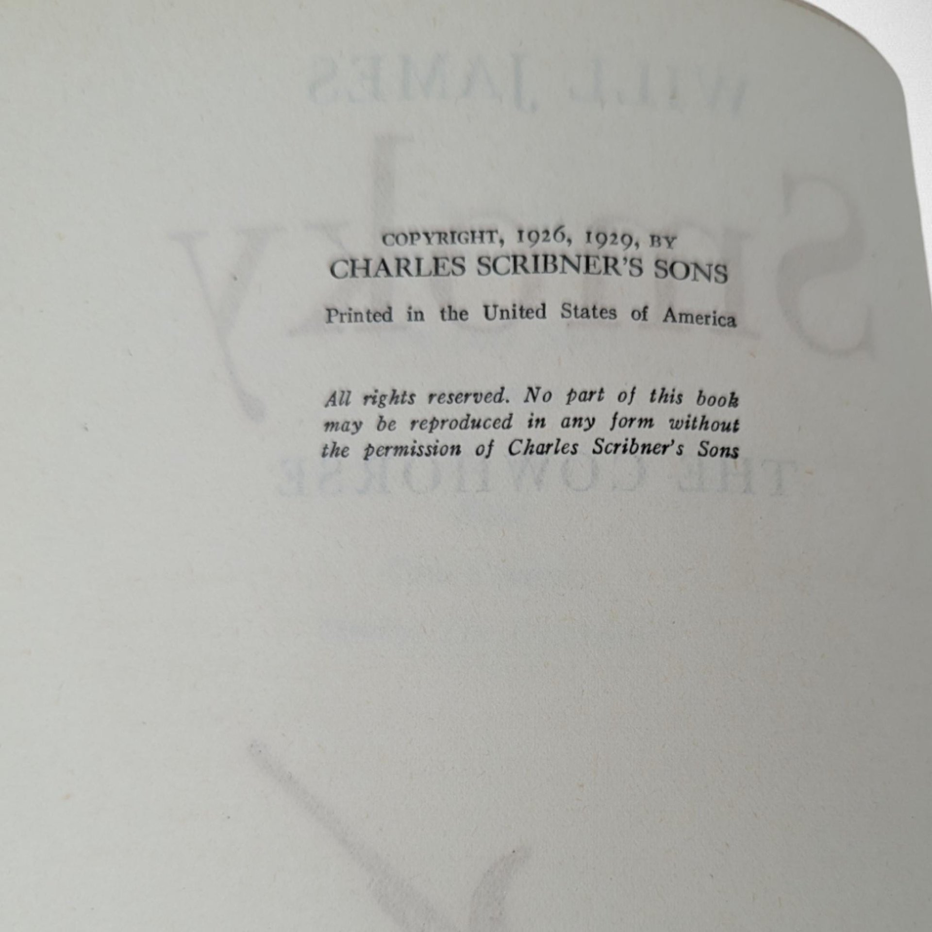 1929 Smoky The Cowhorse by Will James, Hardcover – Rare Vintage Western Classic for Collectors