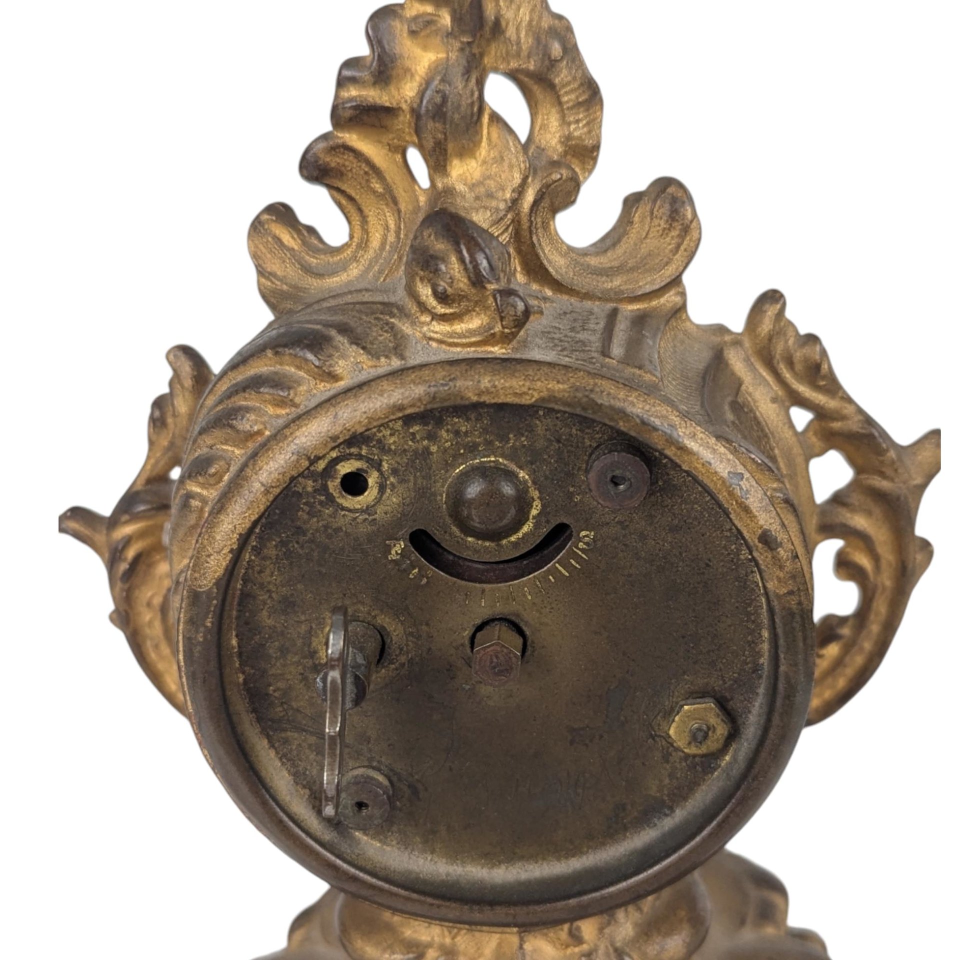Antique New Haven Small Bronze Clock, Does Not Work