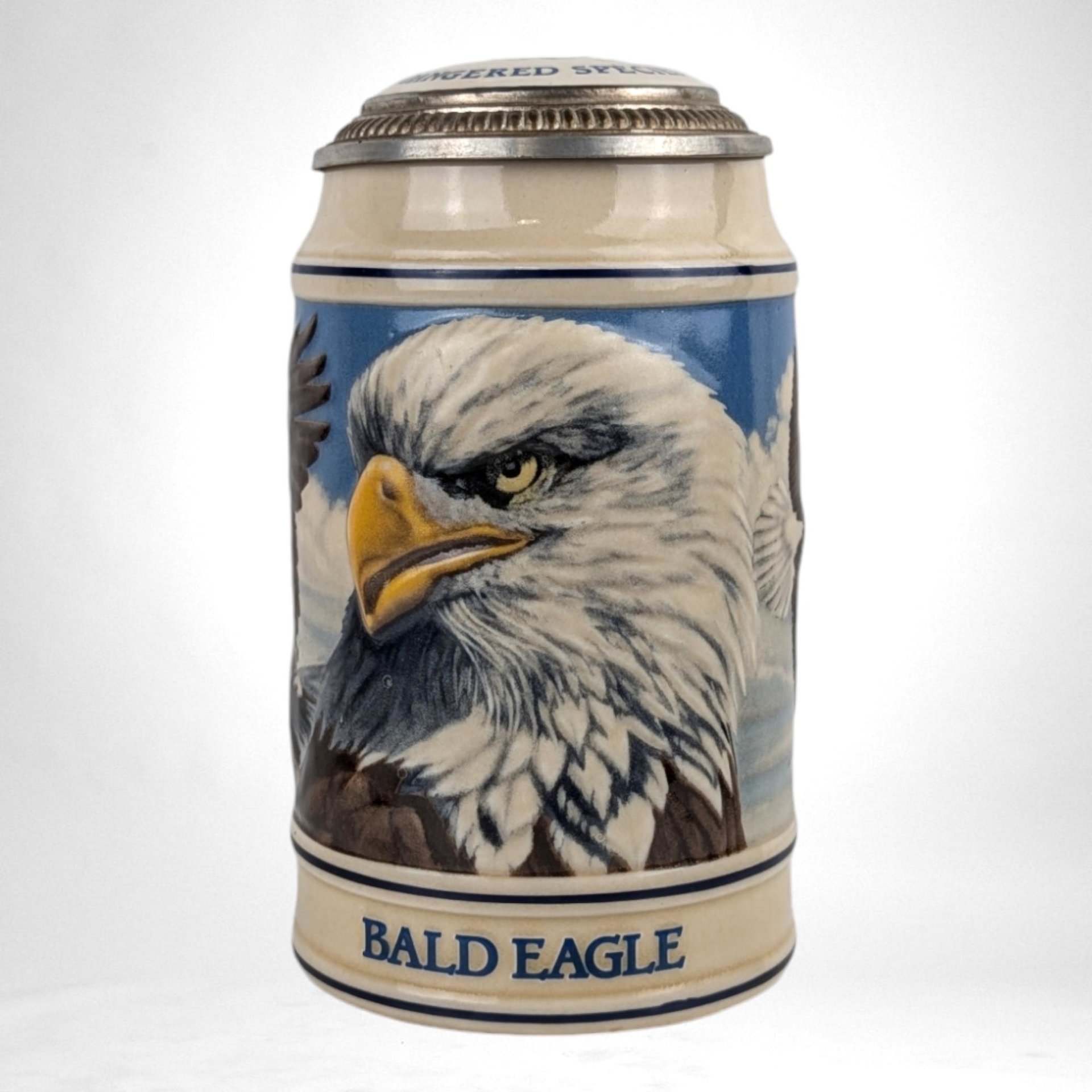 Vintage 1989 Budweiser Anheuser Busch Bald Eagle Stein | Collectible Beer Stein | Americana Decor